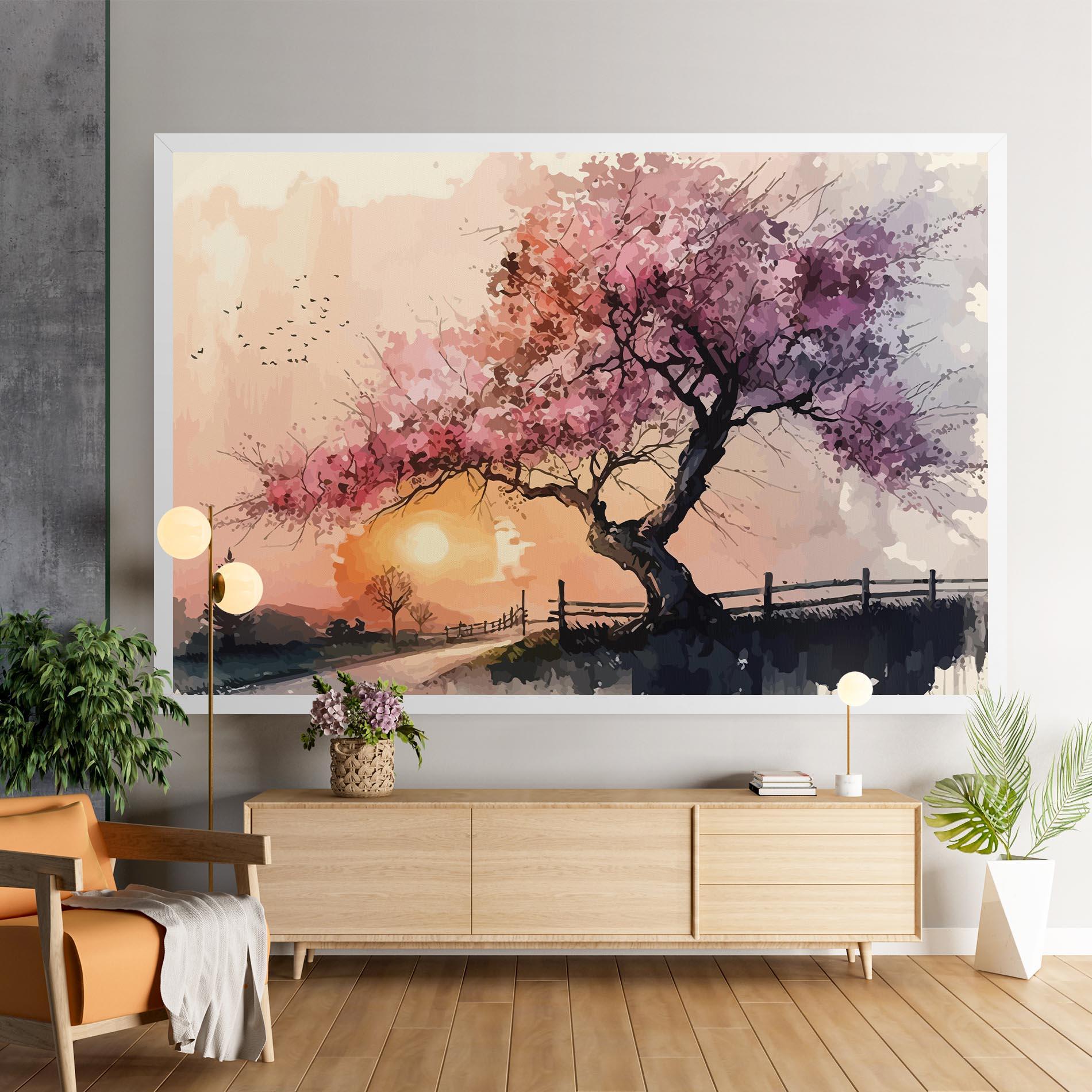 Tablou Canvas Sunset Spring mockup 9