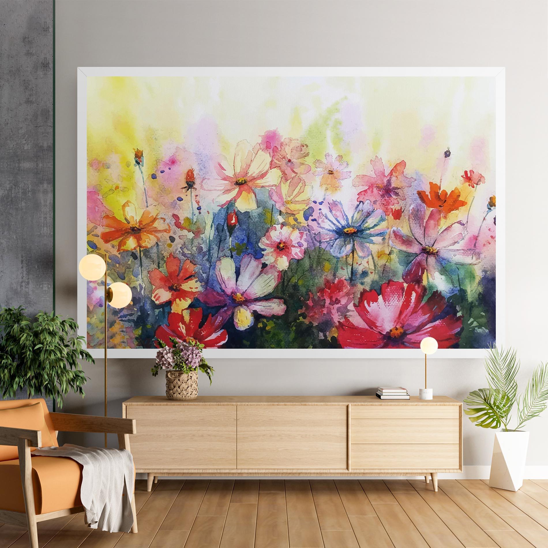 Tablou Canvas Water Art Flowers mockup 9