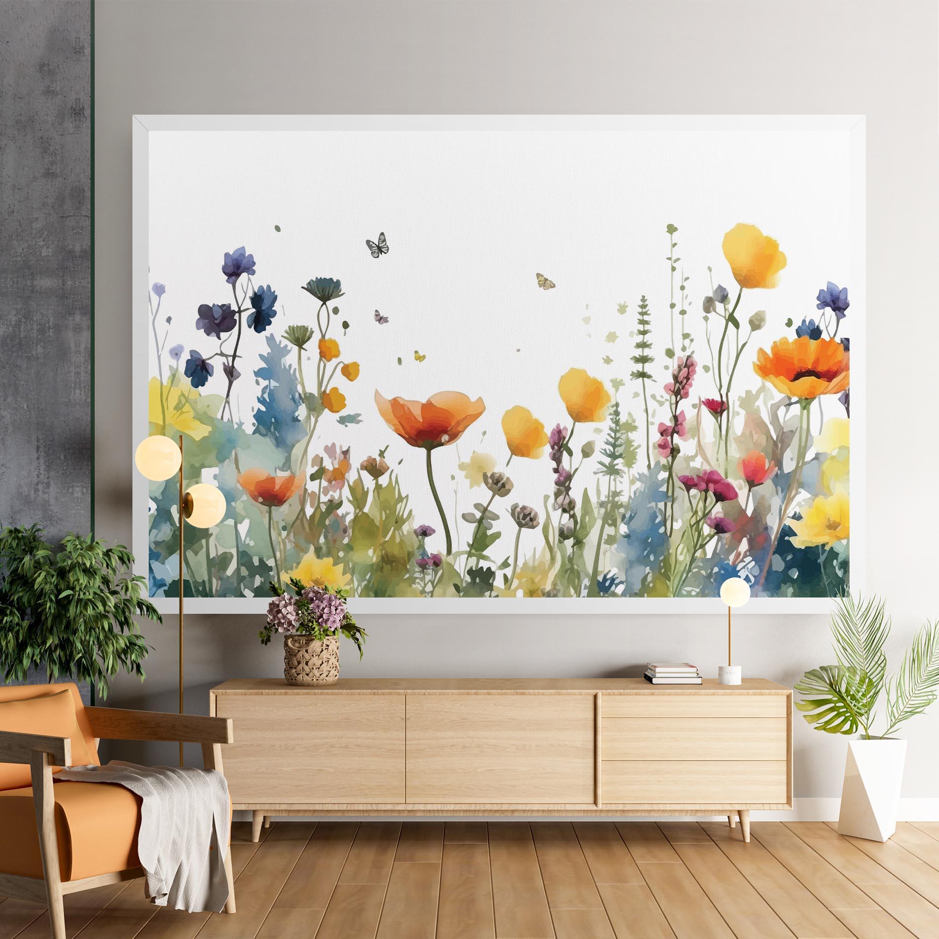Tablou Canvas Watercolor Spring Flowers mockup 9