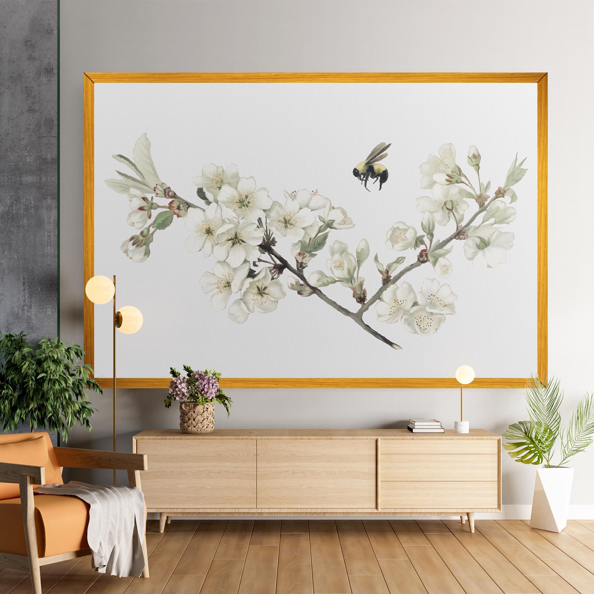 Tablou Canvas Bee Spring Flower mockup 9