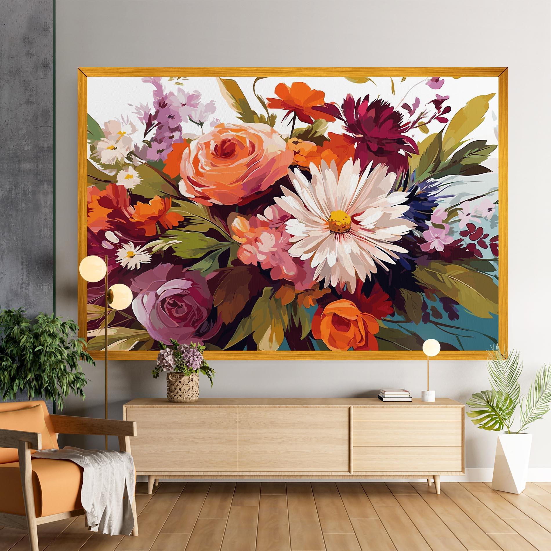 Tablou Canvas Cream Orange Spring mockup 9