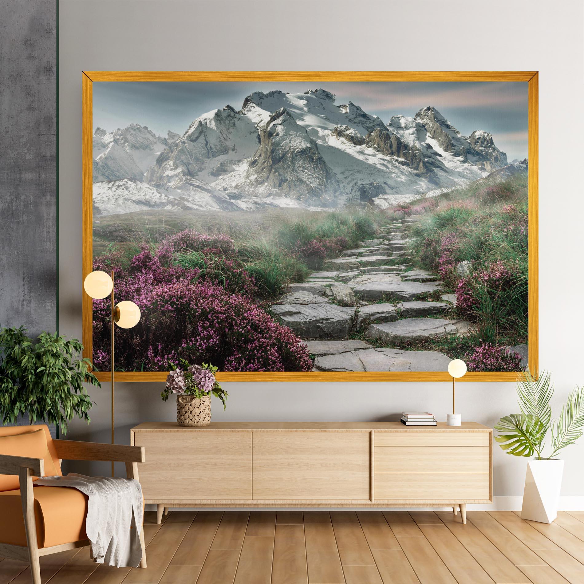Tablou Canvas Mountain Spring View mockup 9