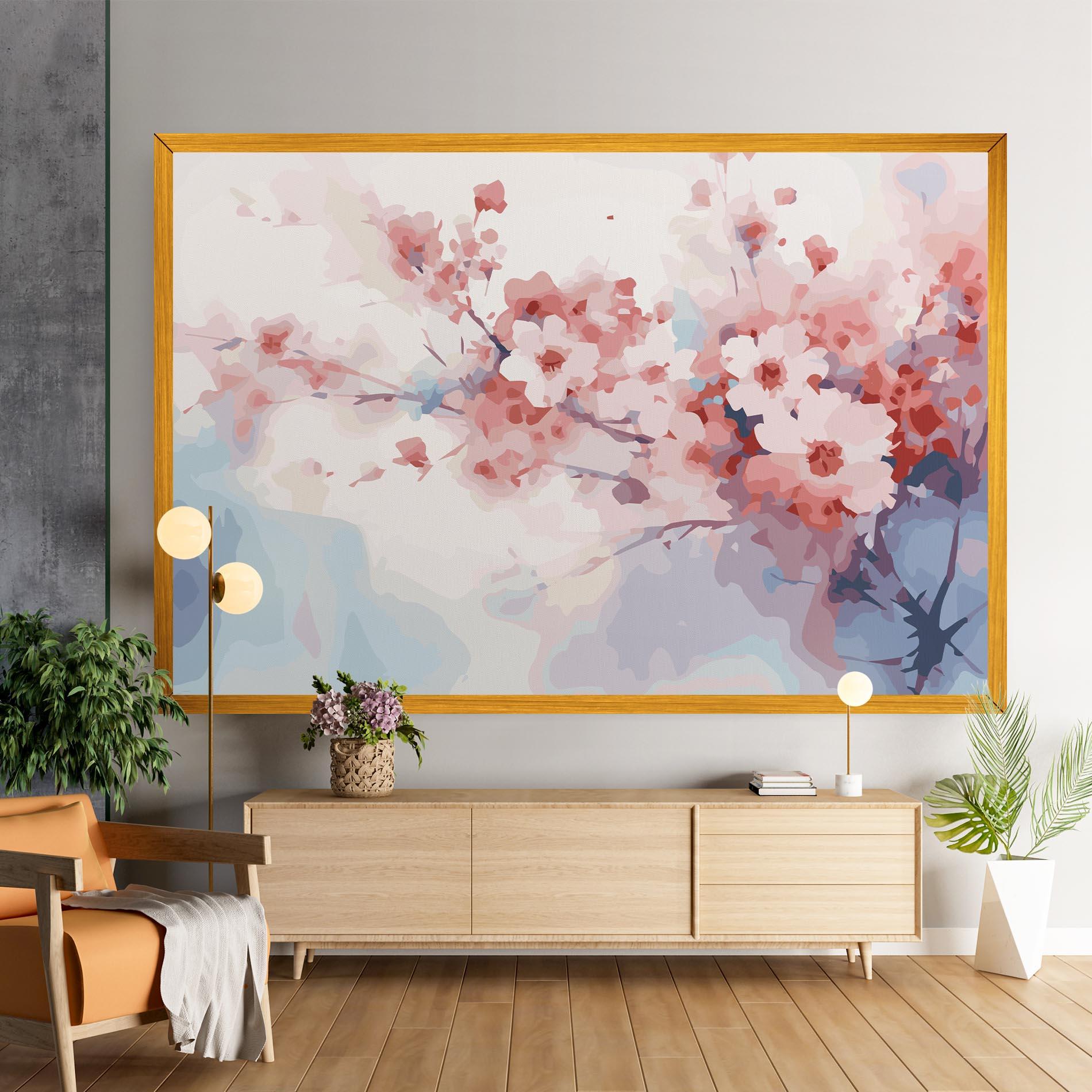 Tablou Canvas Pastel Spring Flowers mockup 9