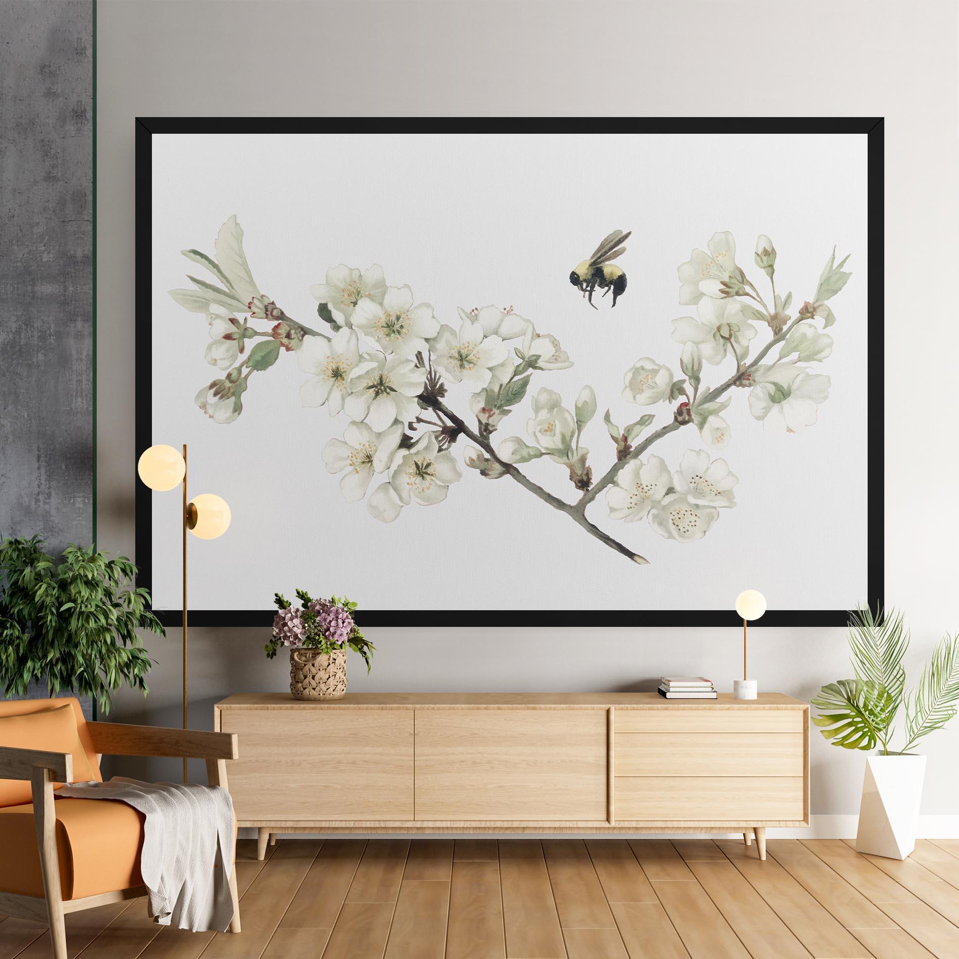 Tablou Canvas Bee Spring Flower mockup 9