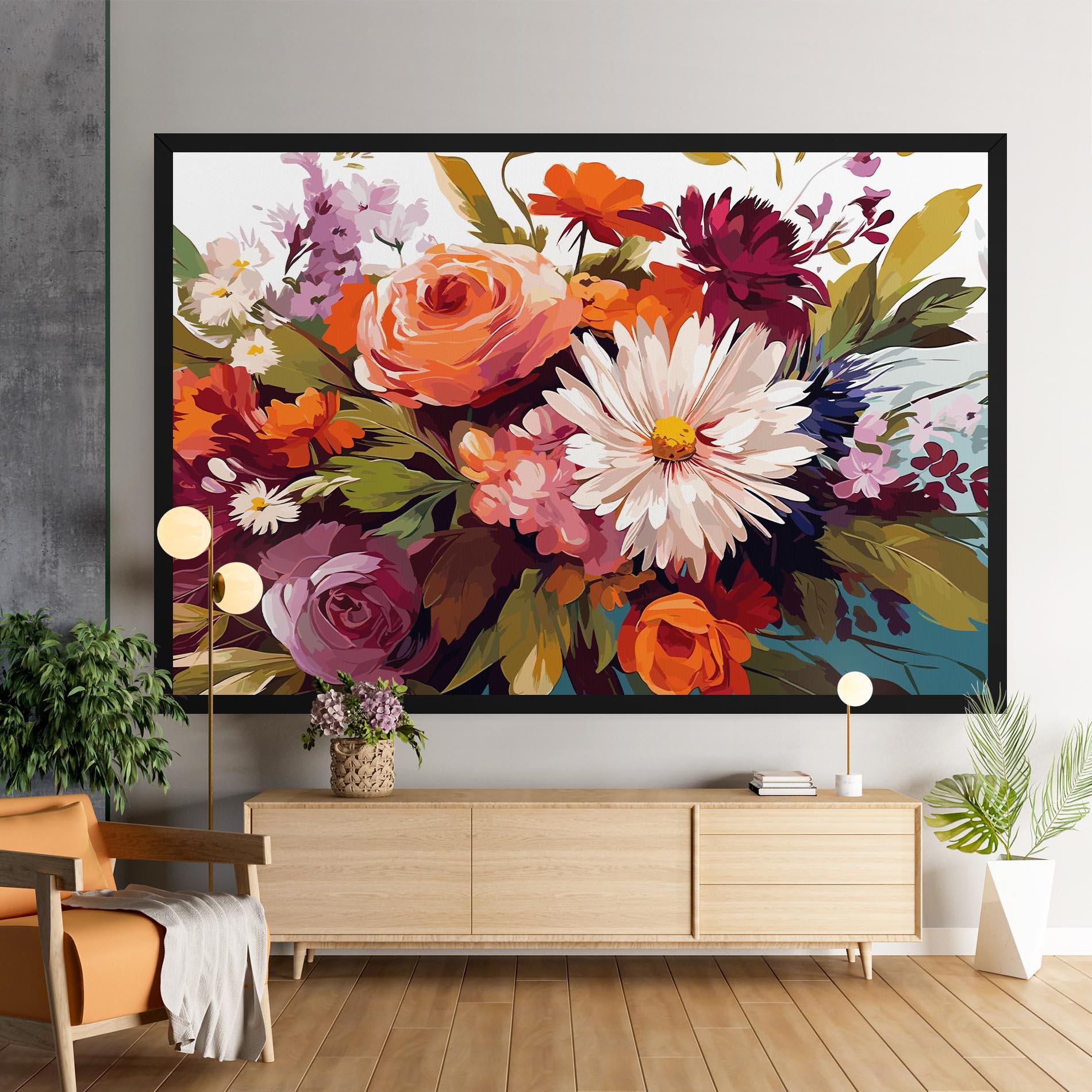 Tablou Canvas Cream Orange Spring mockup 9