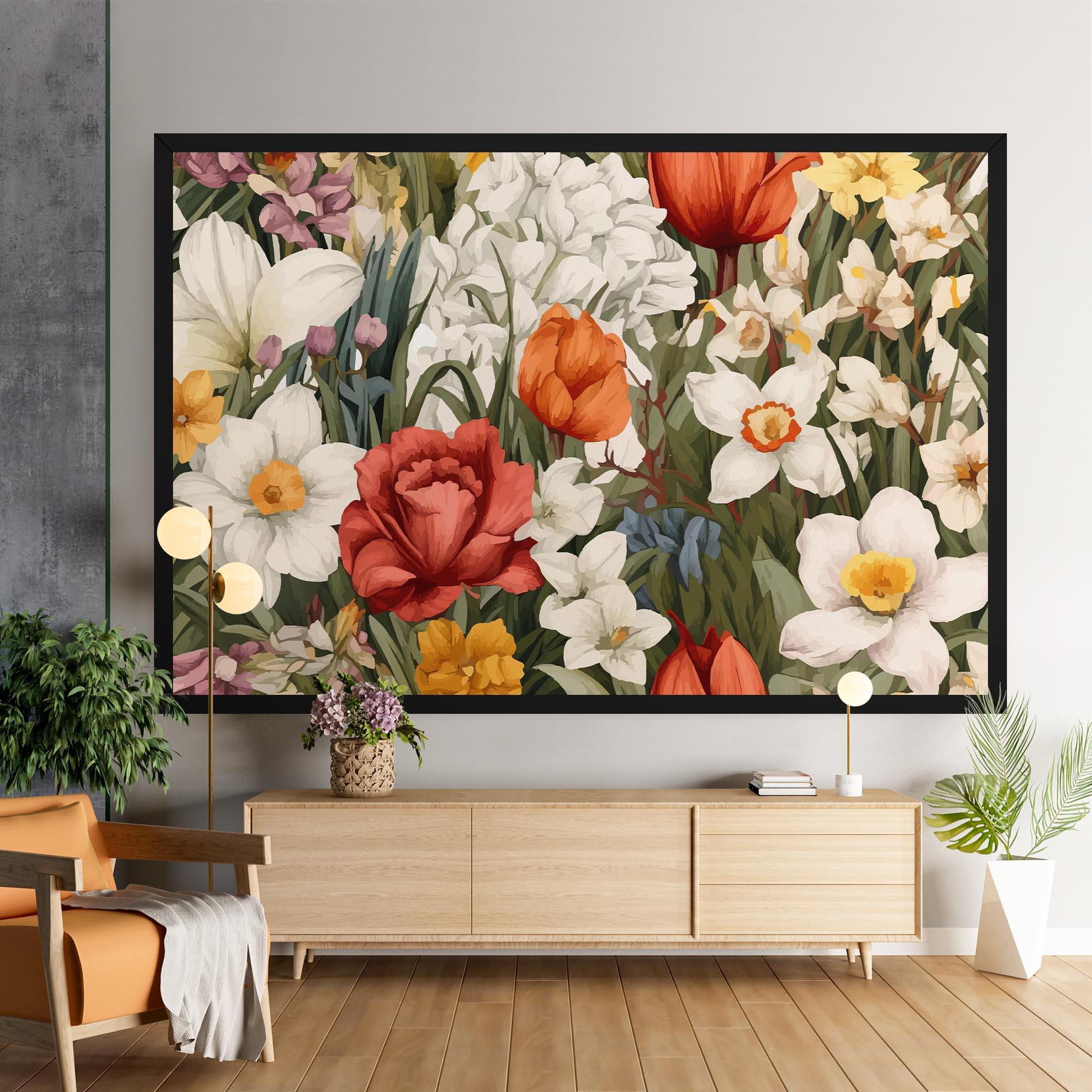 Tablou Canvas Orange Red Spring mockup 9