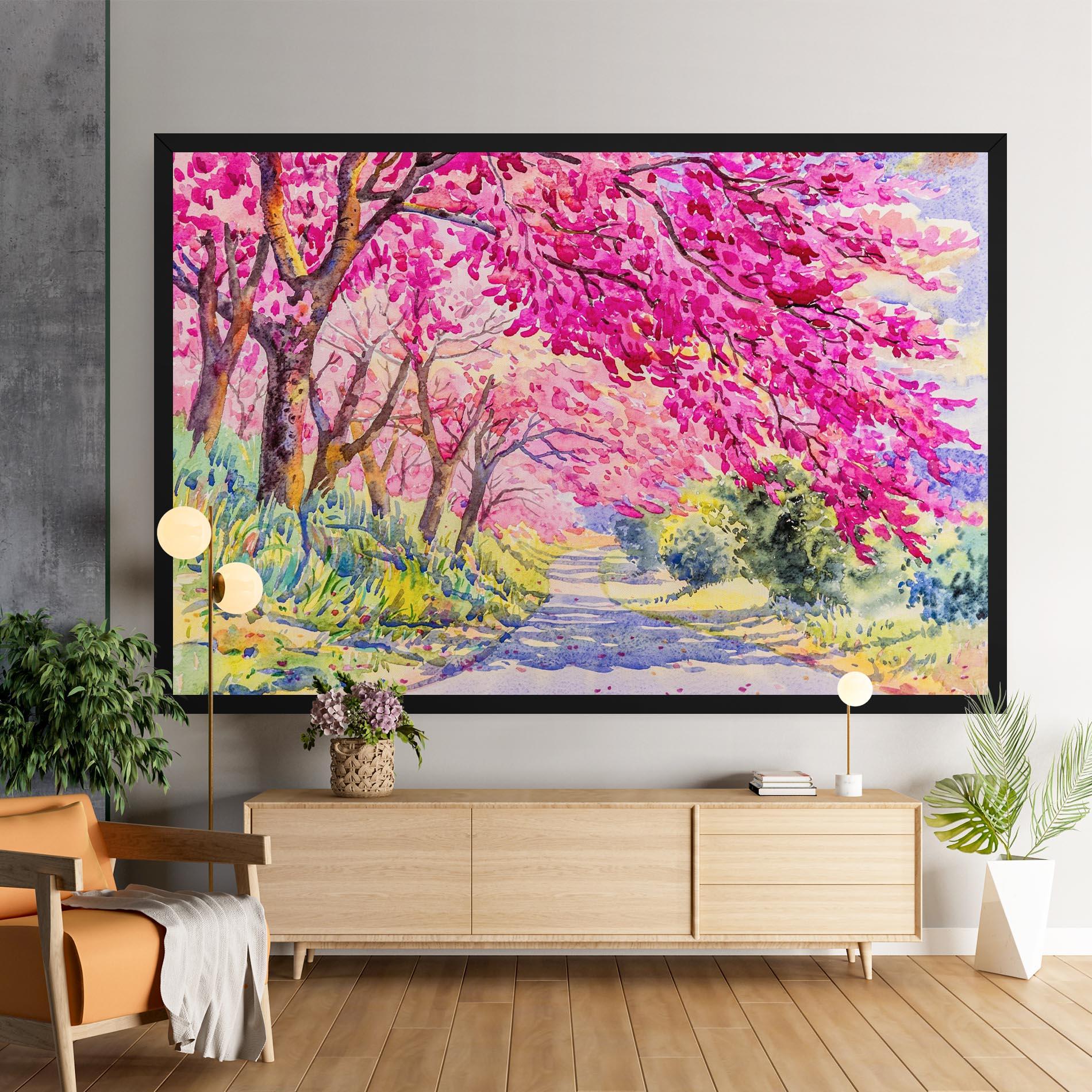 Tablou Canvas Pink Trees Art mockup 9