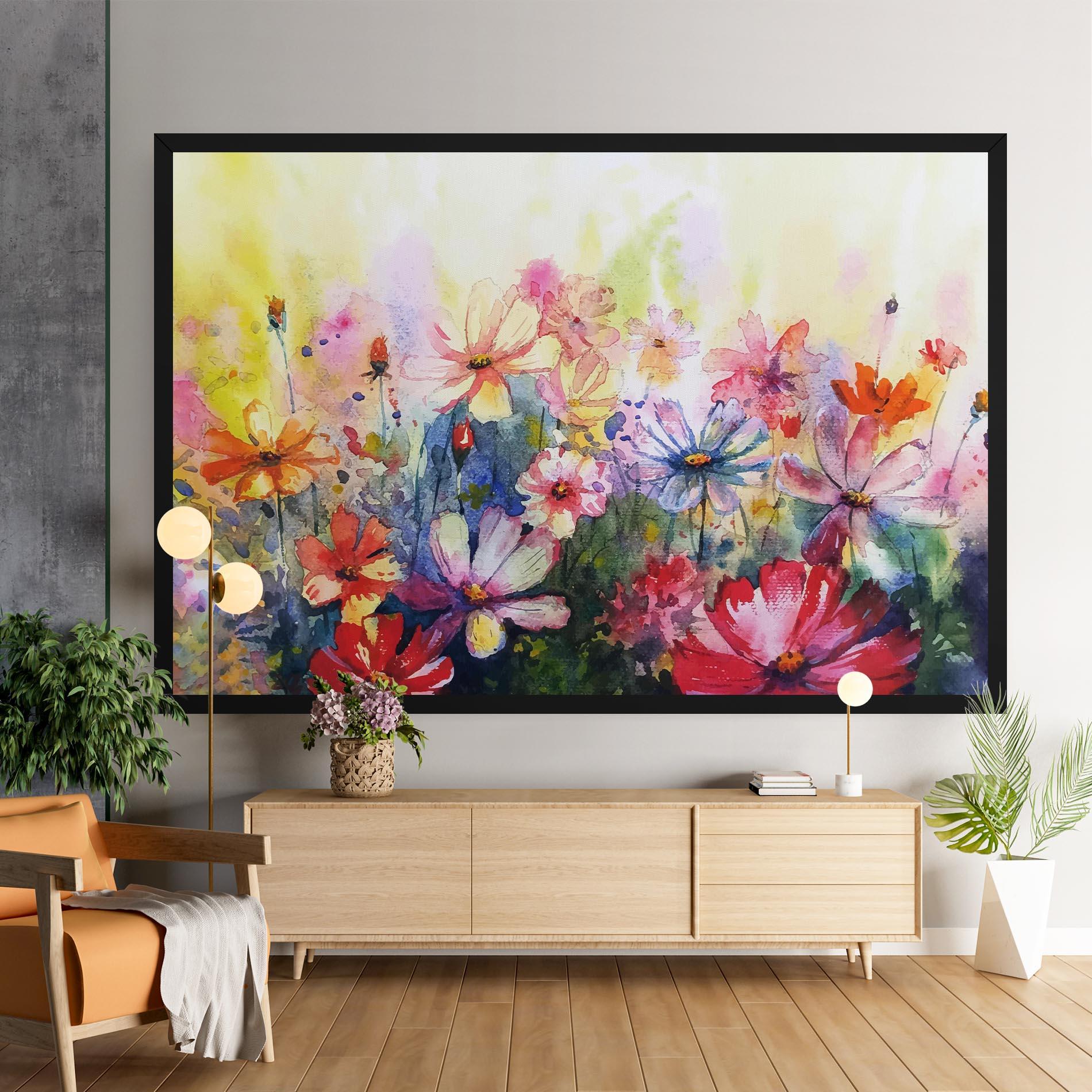 Tablou Canvas Water Art Flowers mockup 9