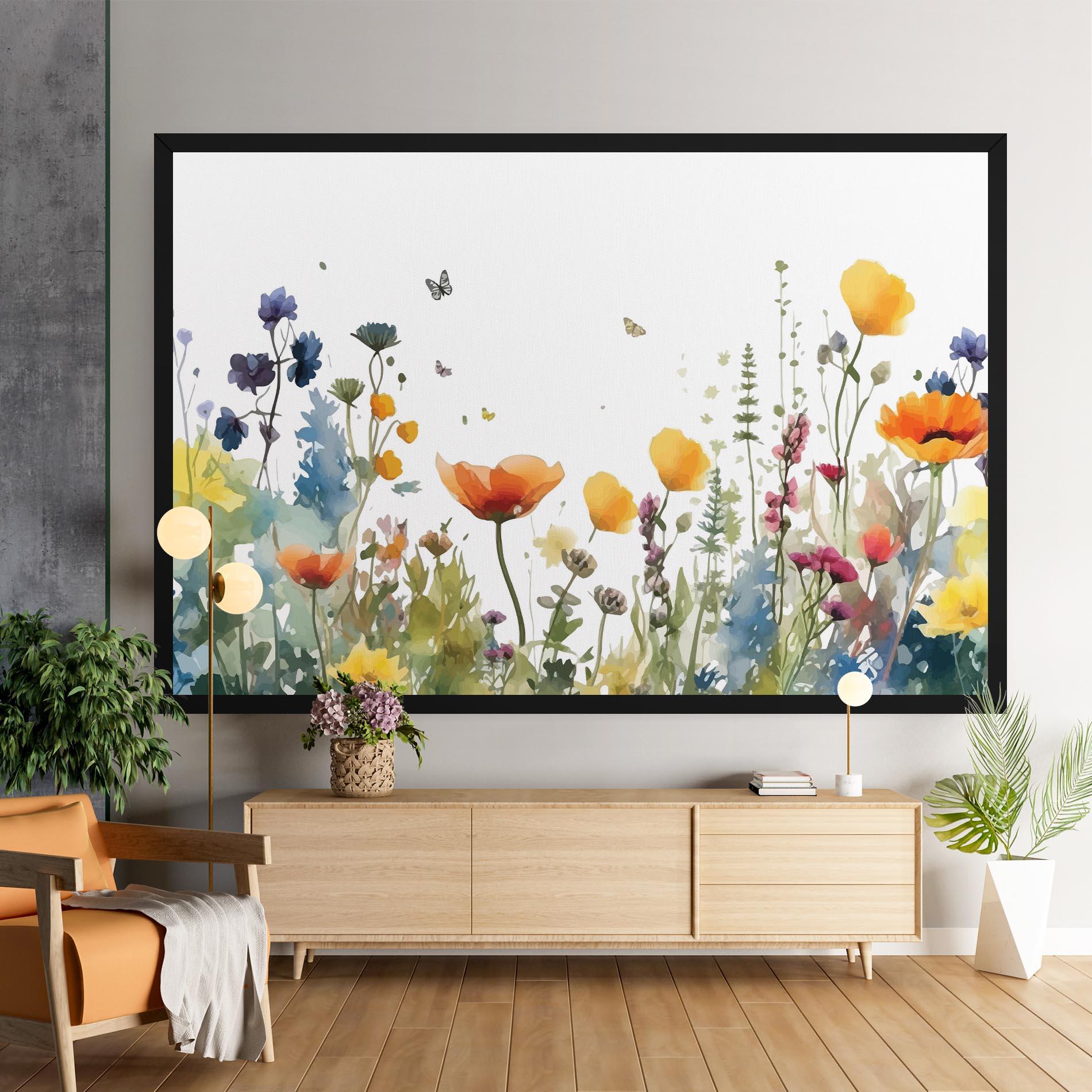 Tablou Canvas Watercolor Spring Flowers mockup 9