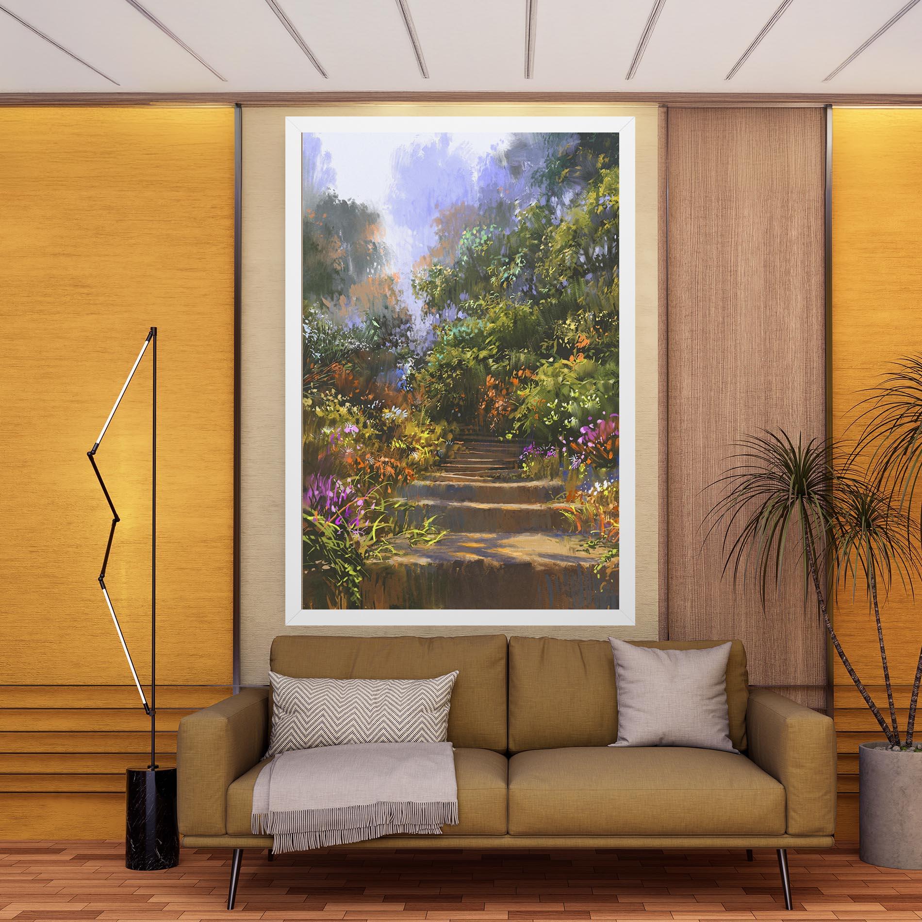 Tablou Canvas Spring Staircase Painting mockup 9