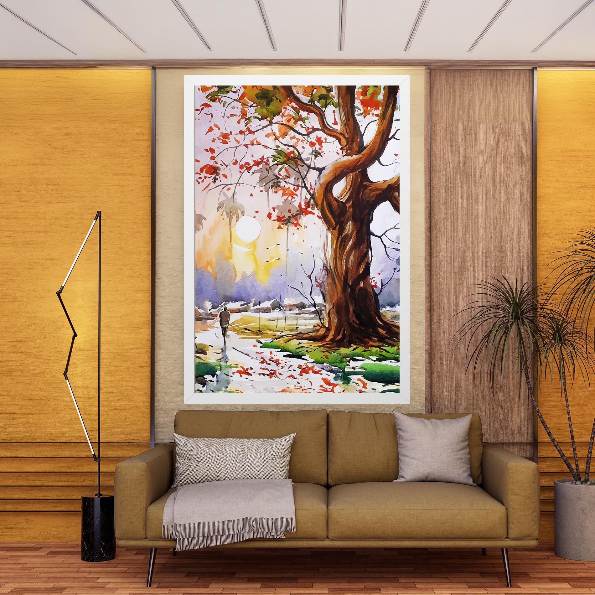 Watercolor Spring Tree mockup 9