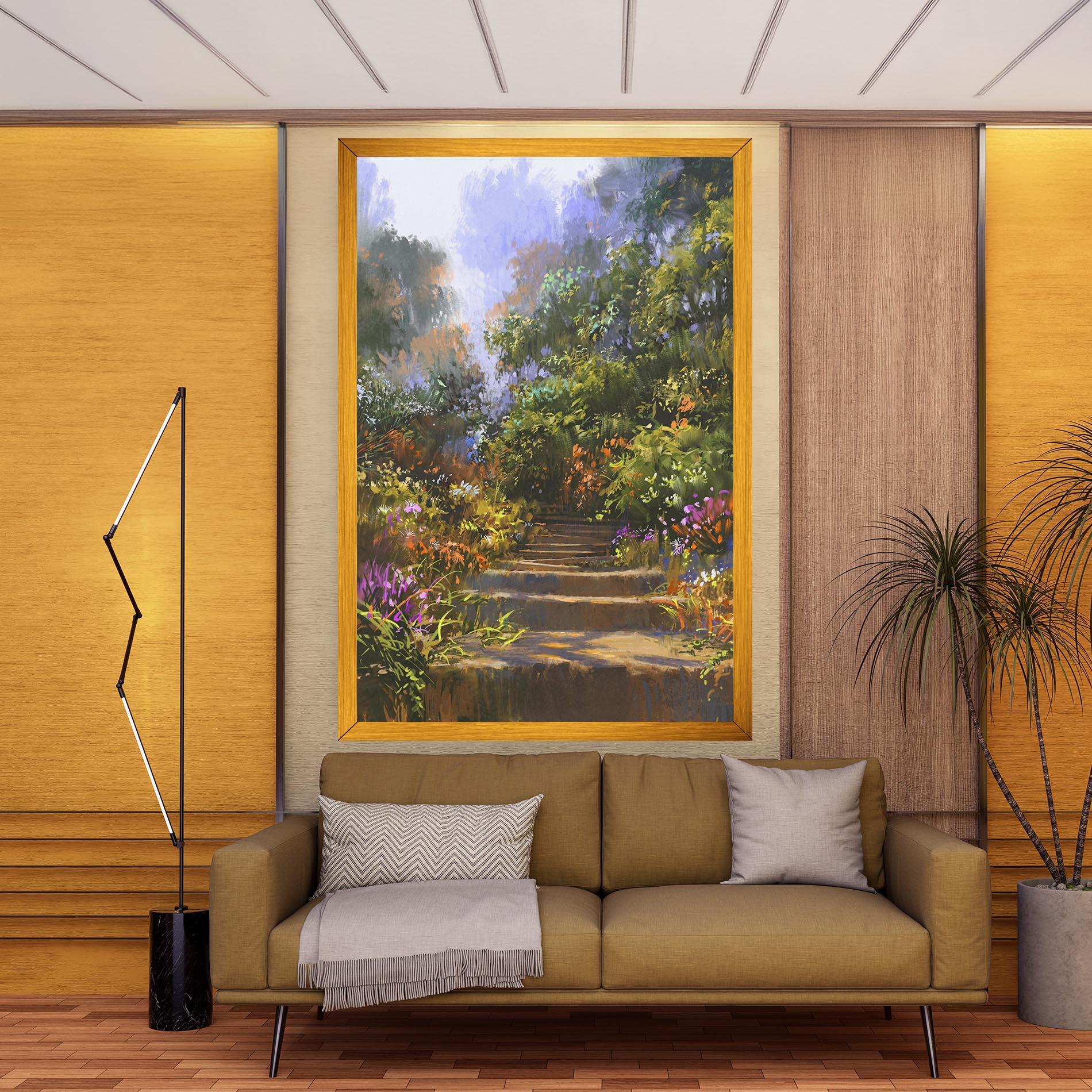 Tablou Canvas Spring Staircase Painting mockup 9