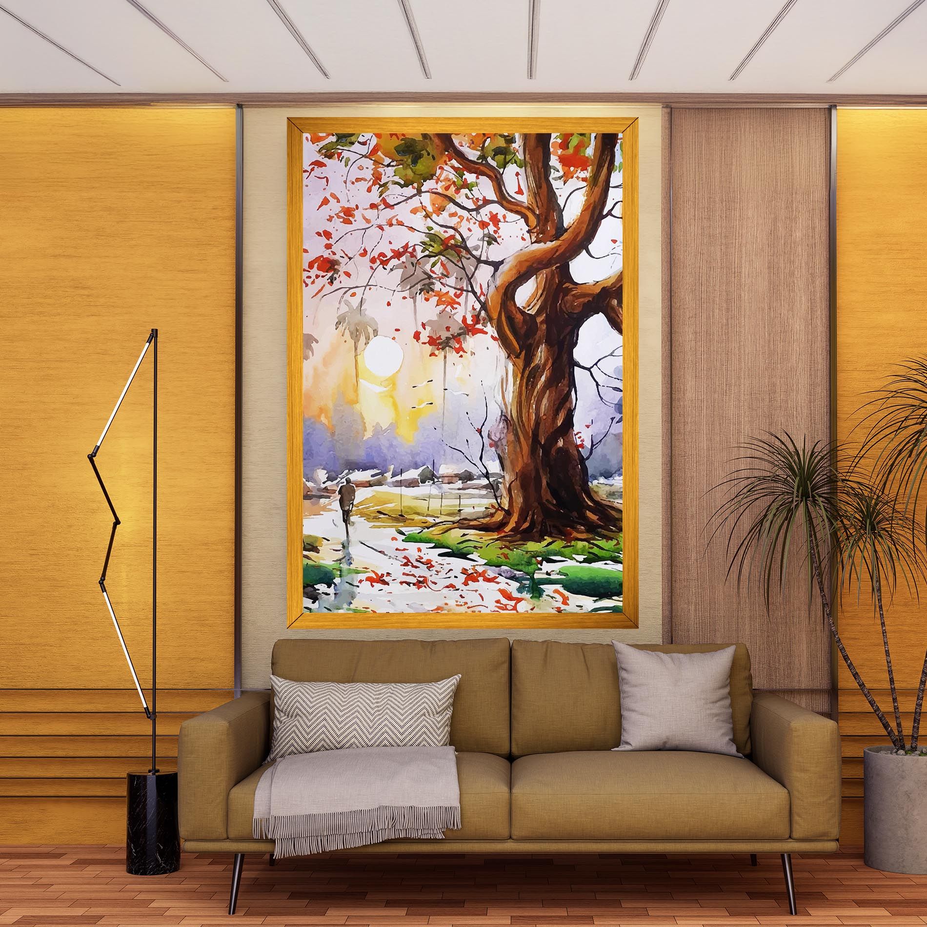 Watercolor Spring Tree mockup 9