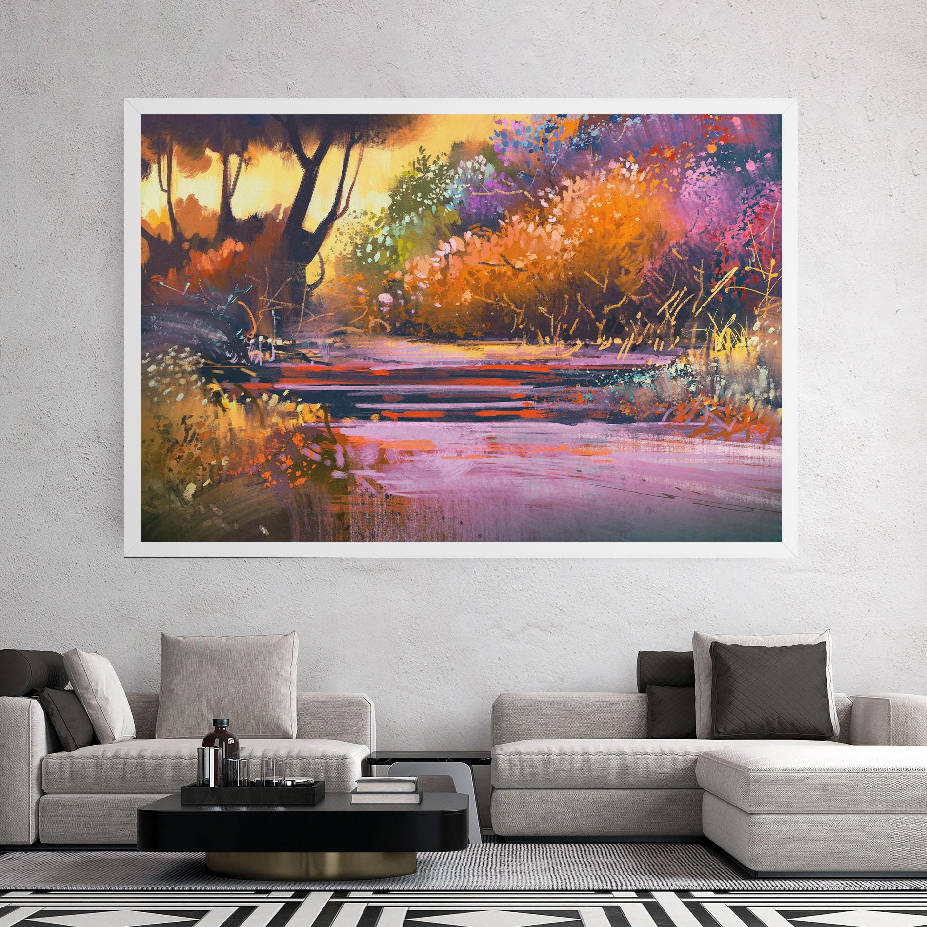 Tablou Canvas Landscape Colorful Trees mockup 2