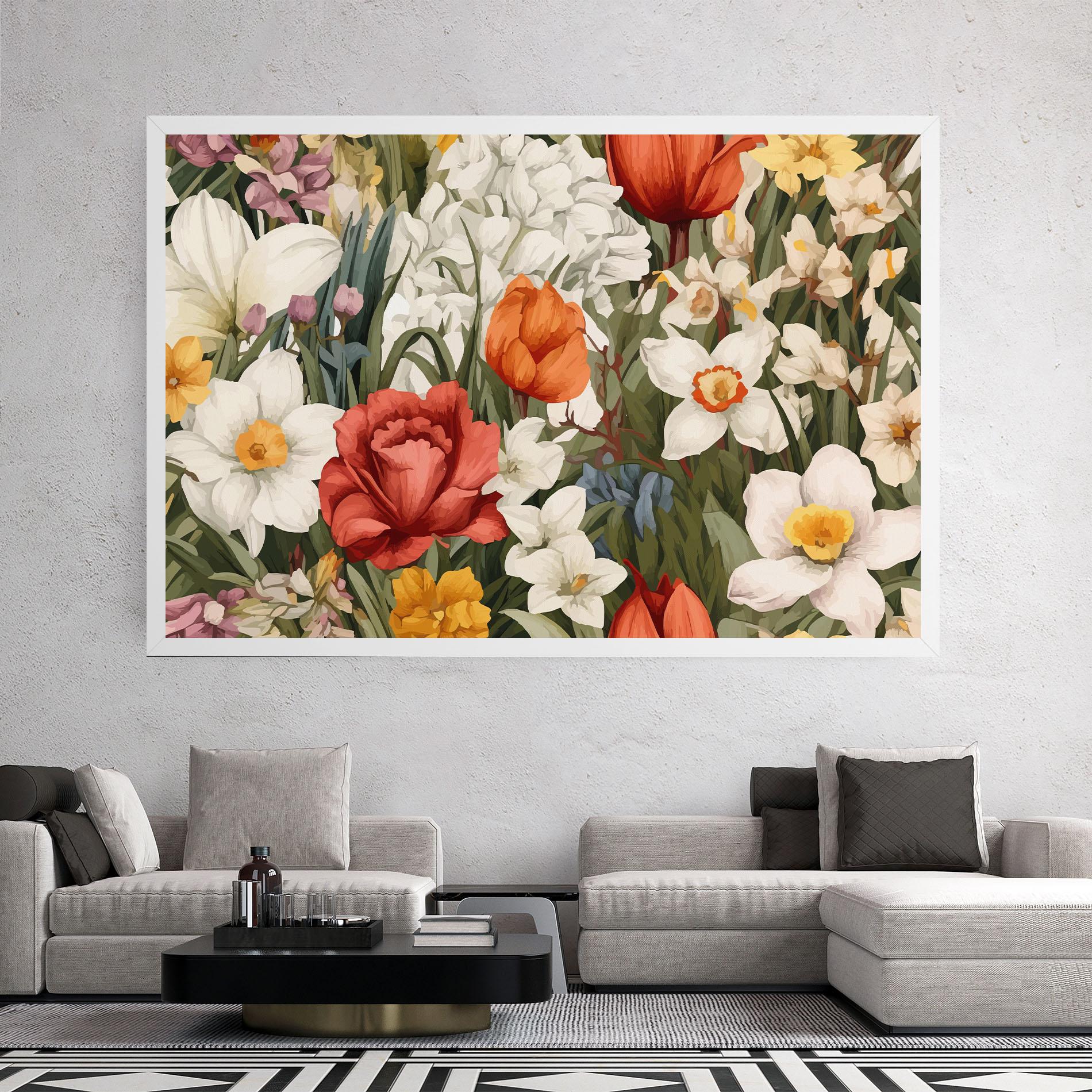 Tablou Canvas Orange Red Spring mockup 2