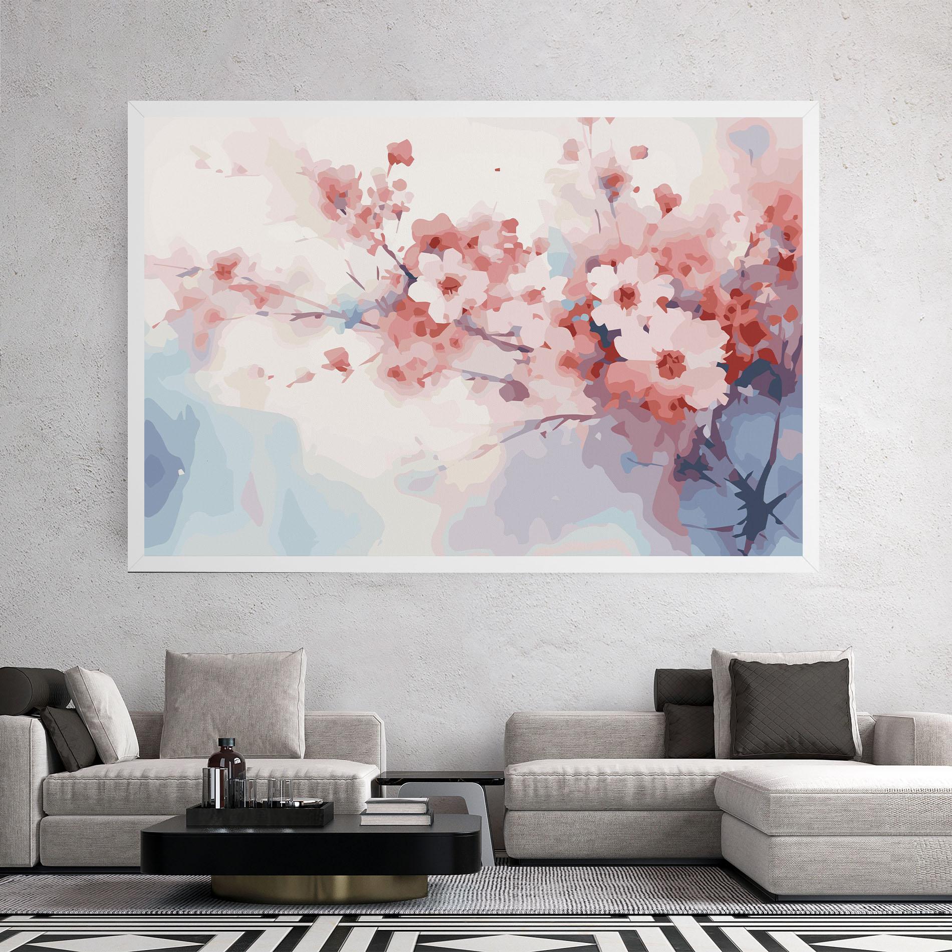 Tablou Canvas Pastel Spring Flowers mockup 2