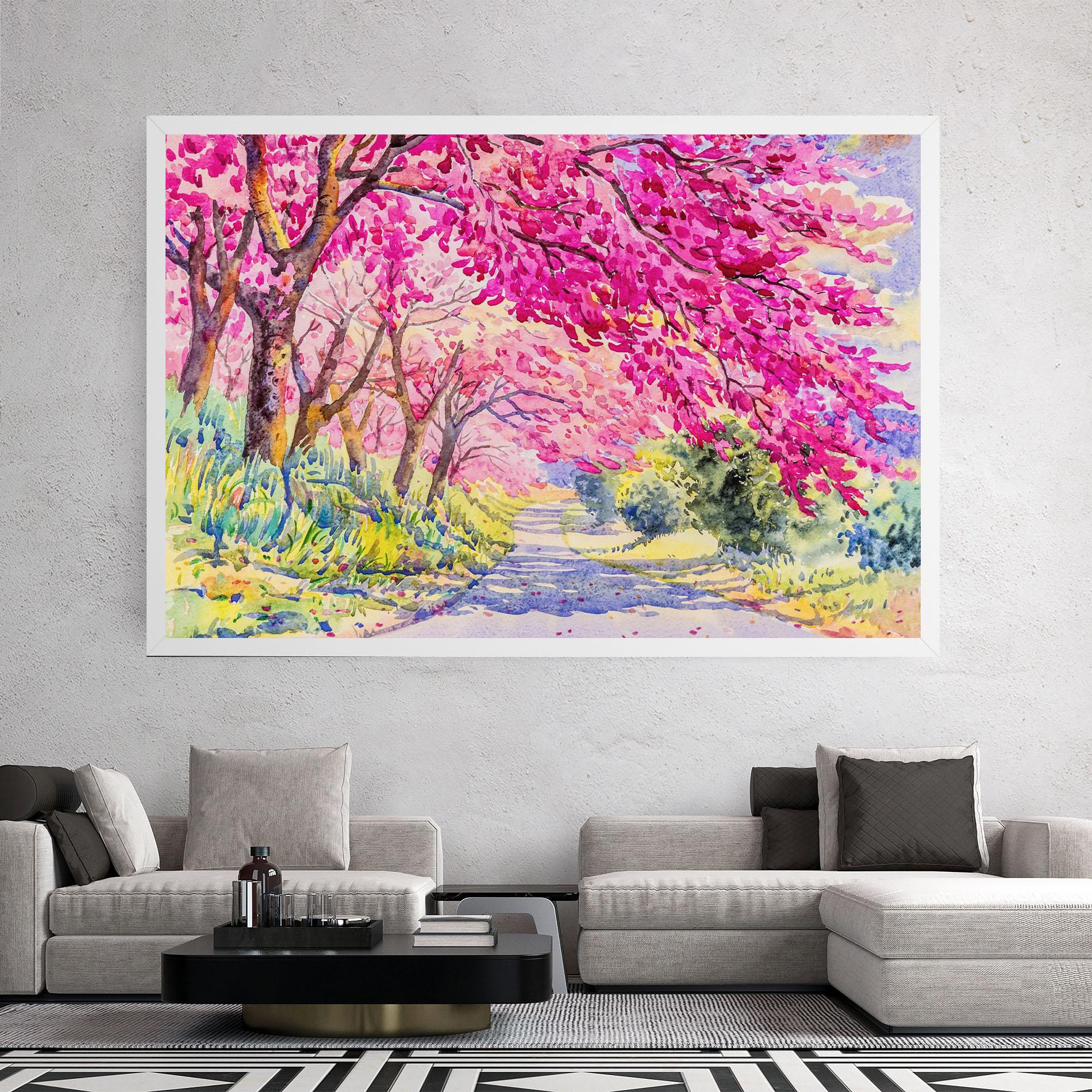 Tablou Canvas Pink Trees Art mockup 2