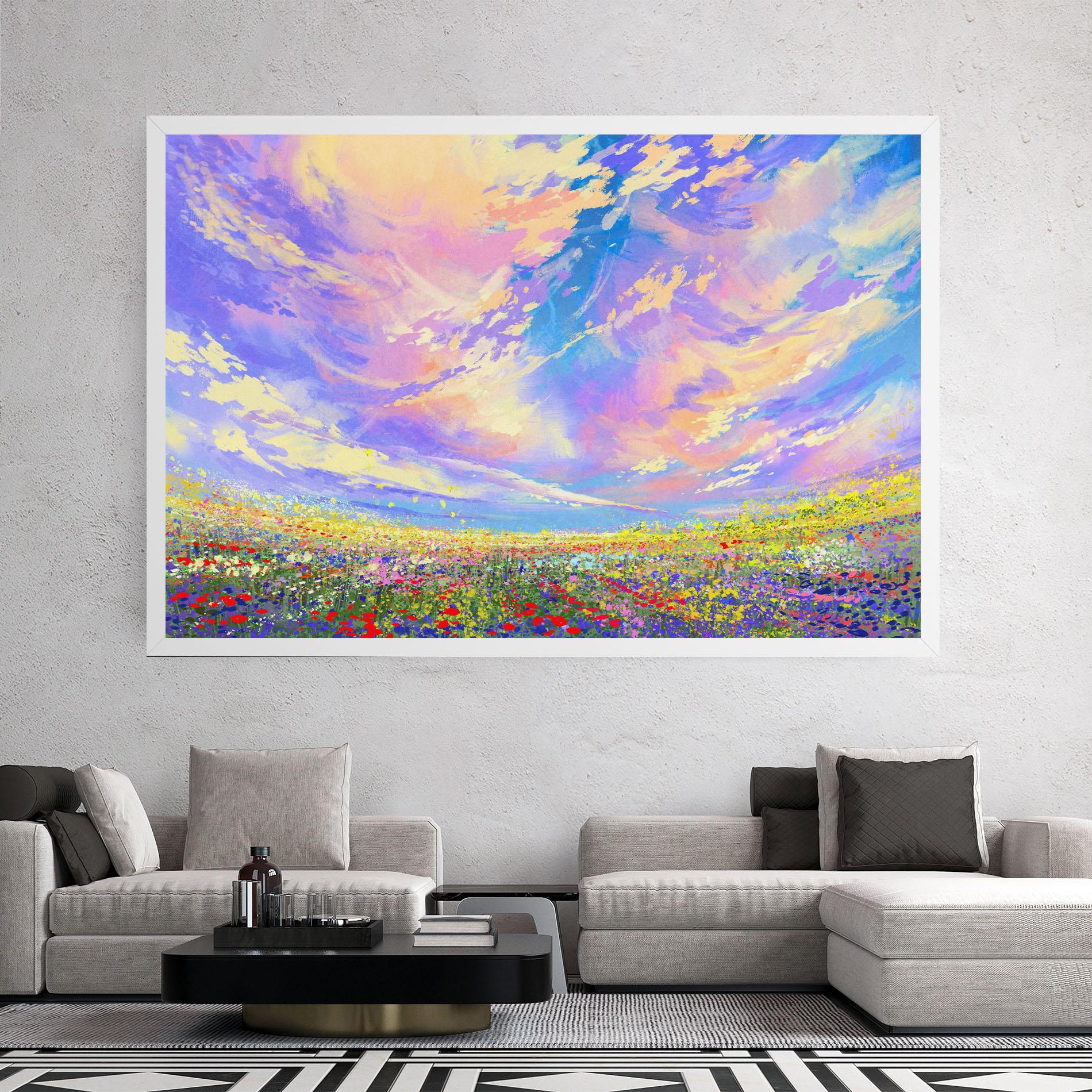 Tablou Canvas Spring Field mockup 2