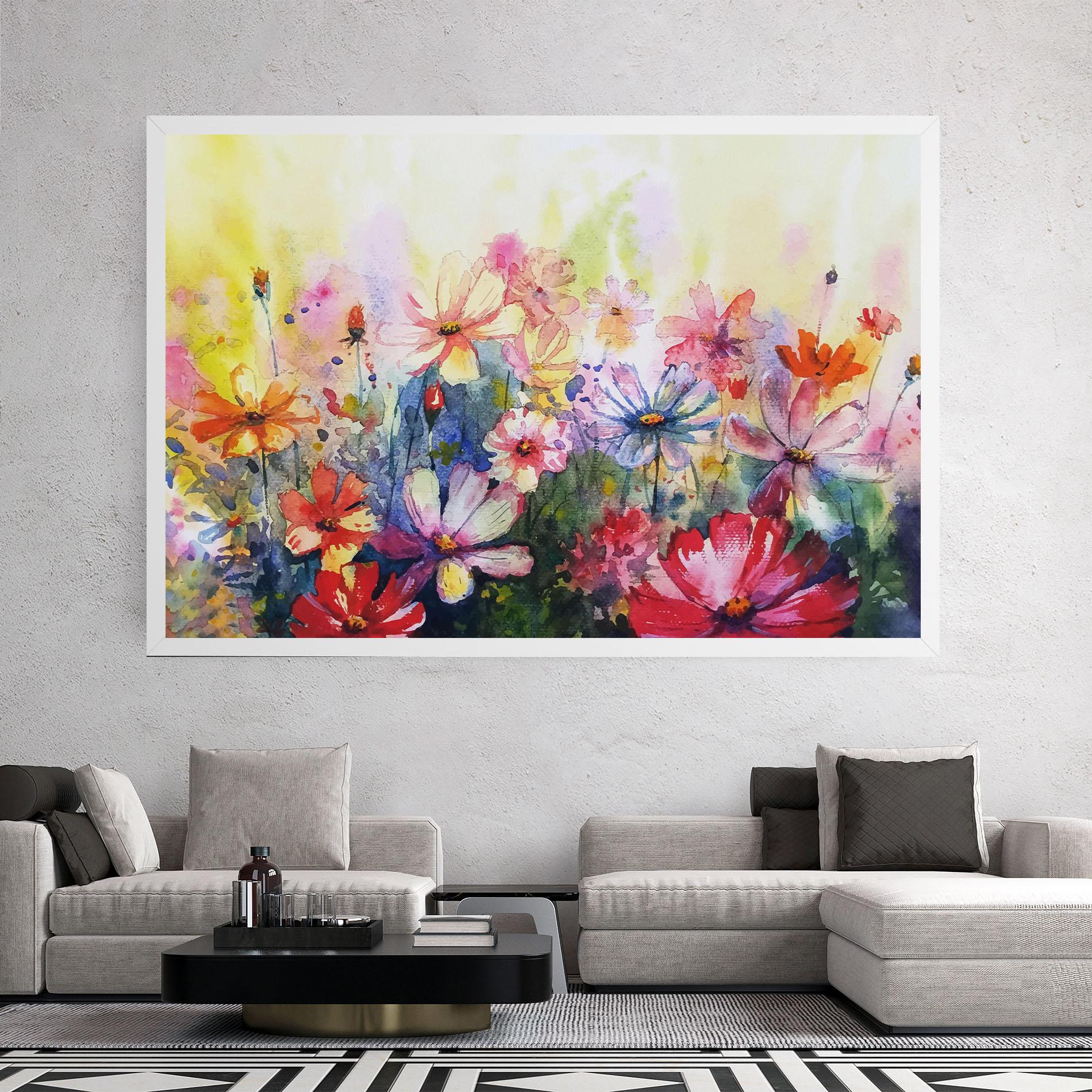 Tablou Canvas Water Art Flowers mockup 2