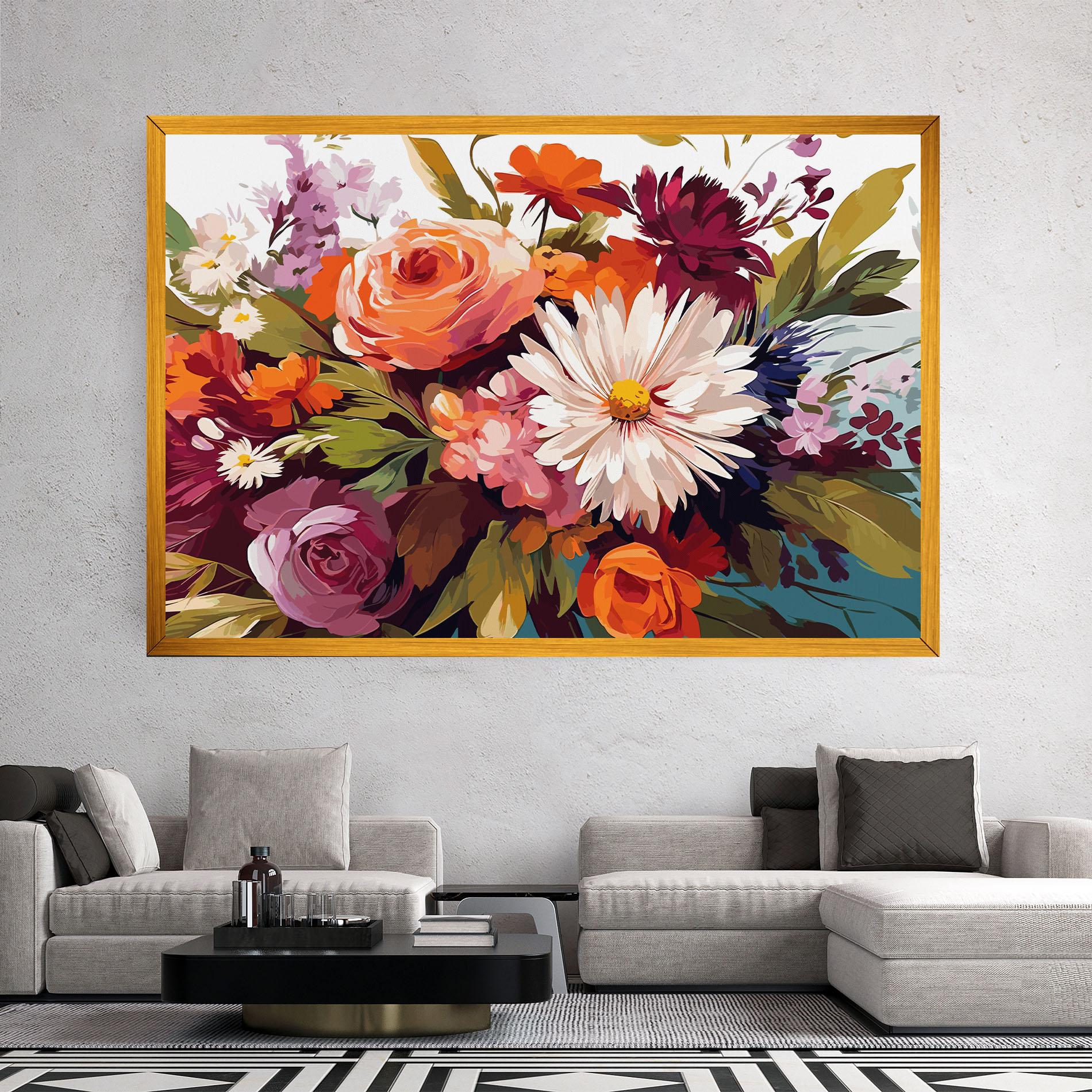 Tablou Canvas Cream Orange Spring mockup 2