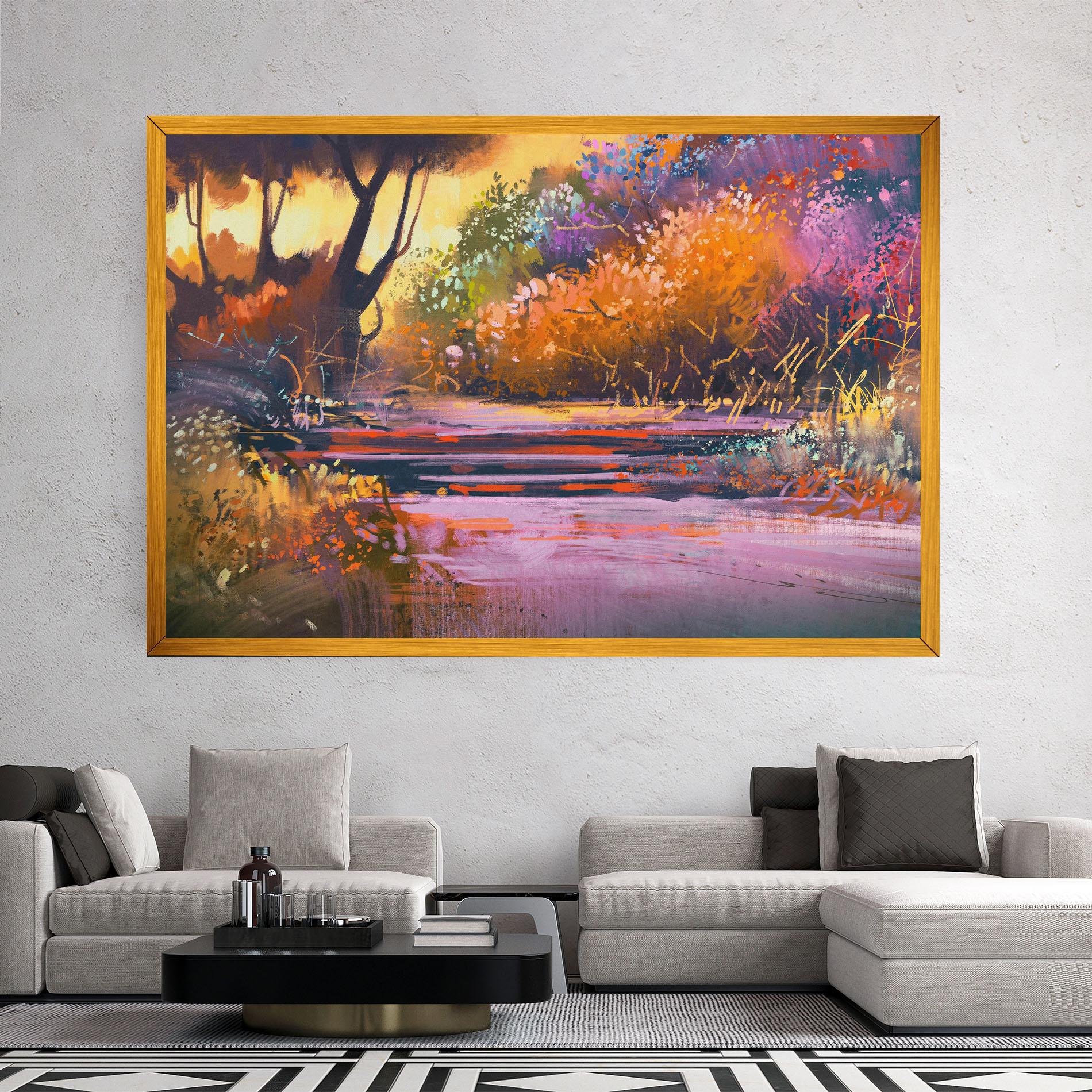 Tablou Canvas Landscape Colorful Trees mockup 2