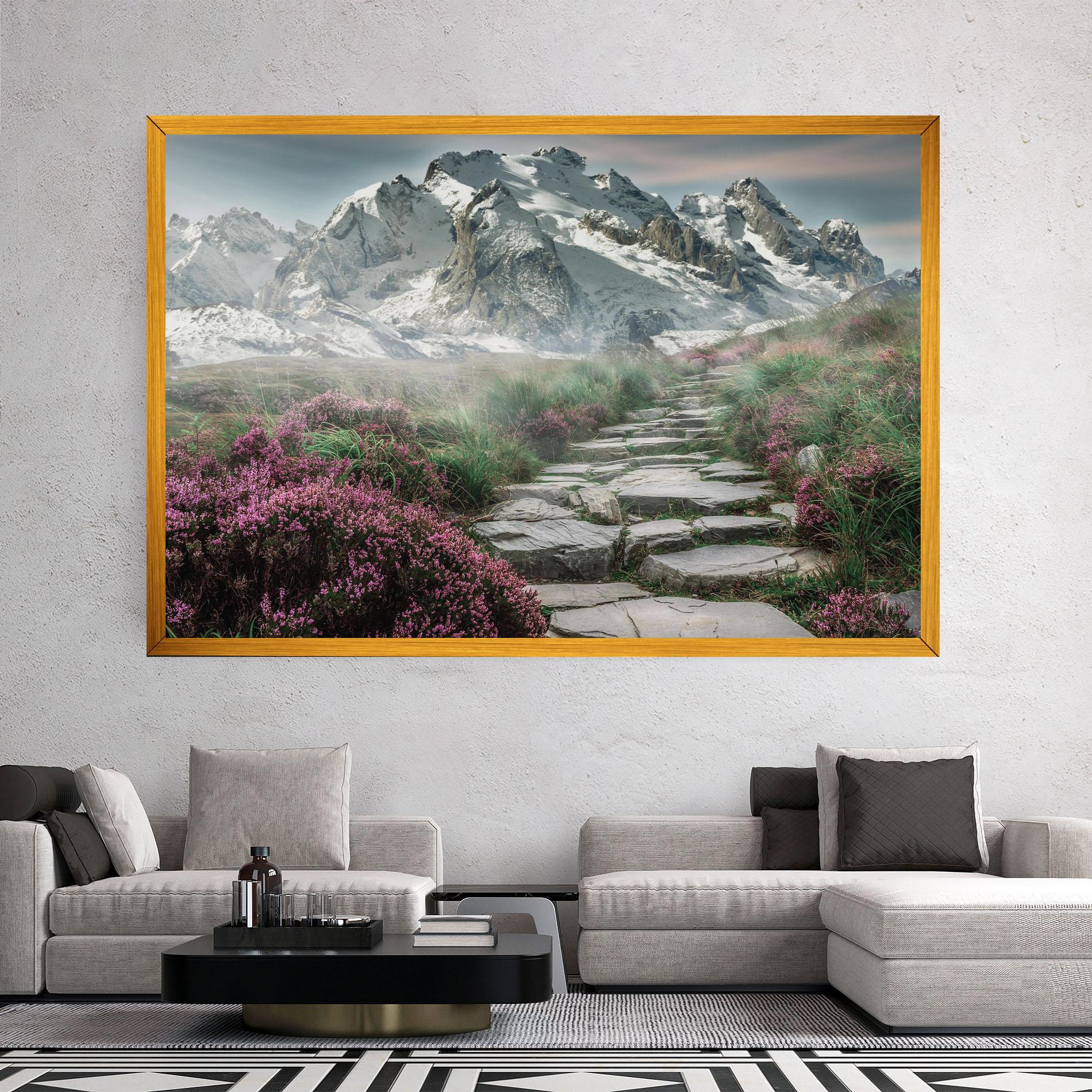 Tablou Canvas Mountain Spring View mockup 2