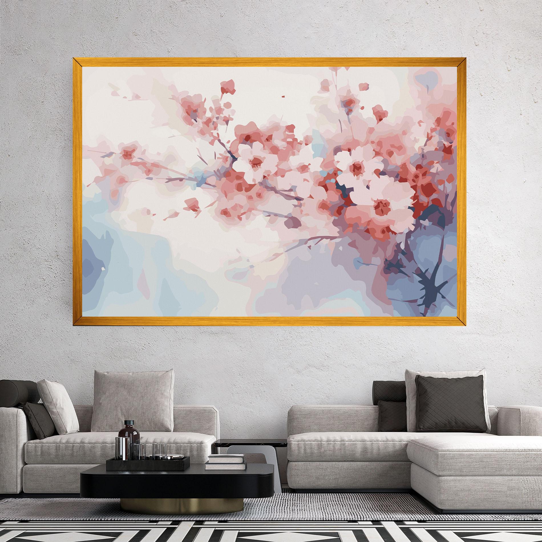 Tablou Canvas Pastel Spring Flowers mockup 2