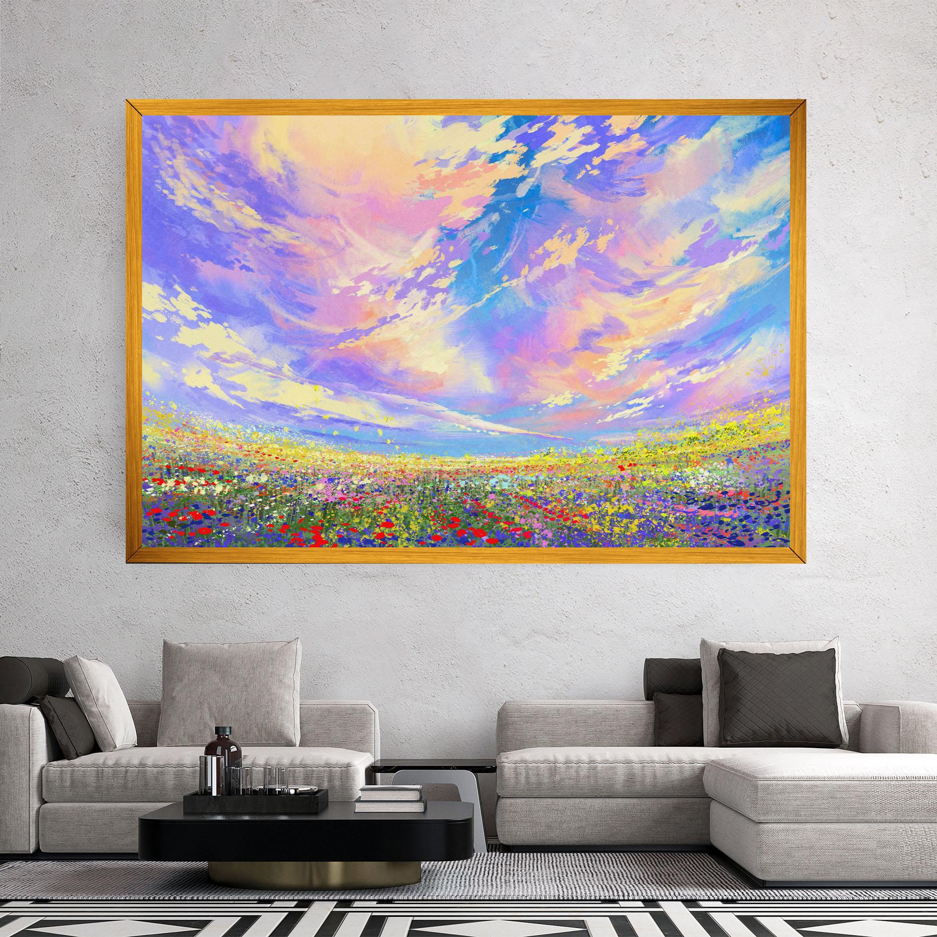 Tablou Canvas Spring Field mockup 2