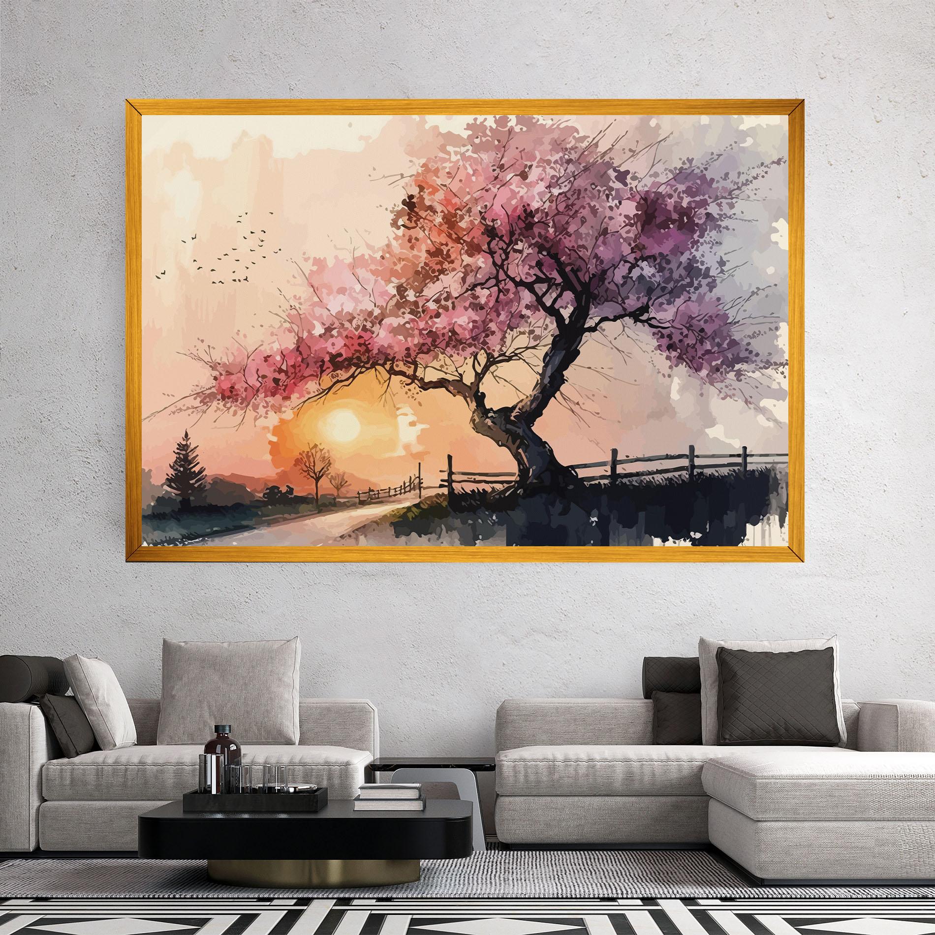 Tablou Canvas Sunset Spring mockup 2