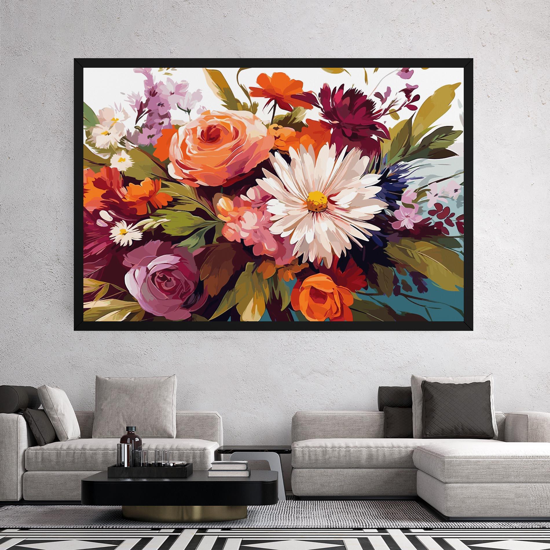 Tablou Canvas Cream Orange Spring mockup 2