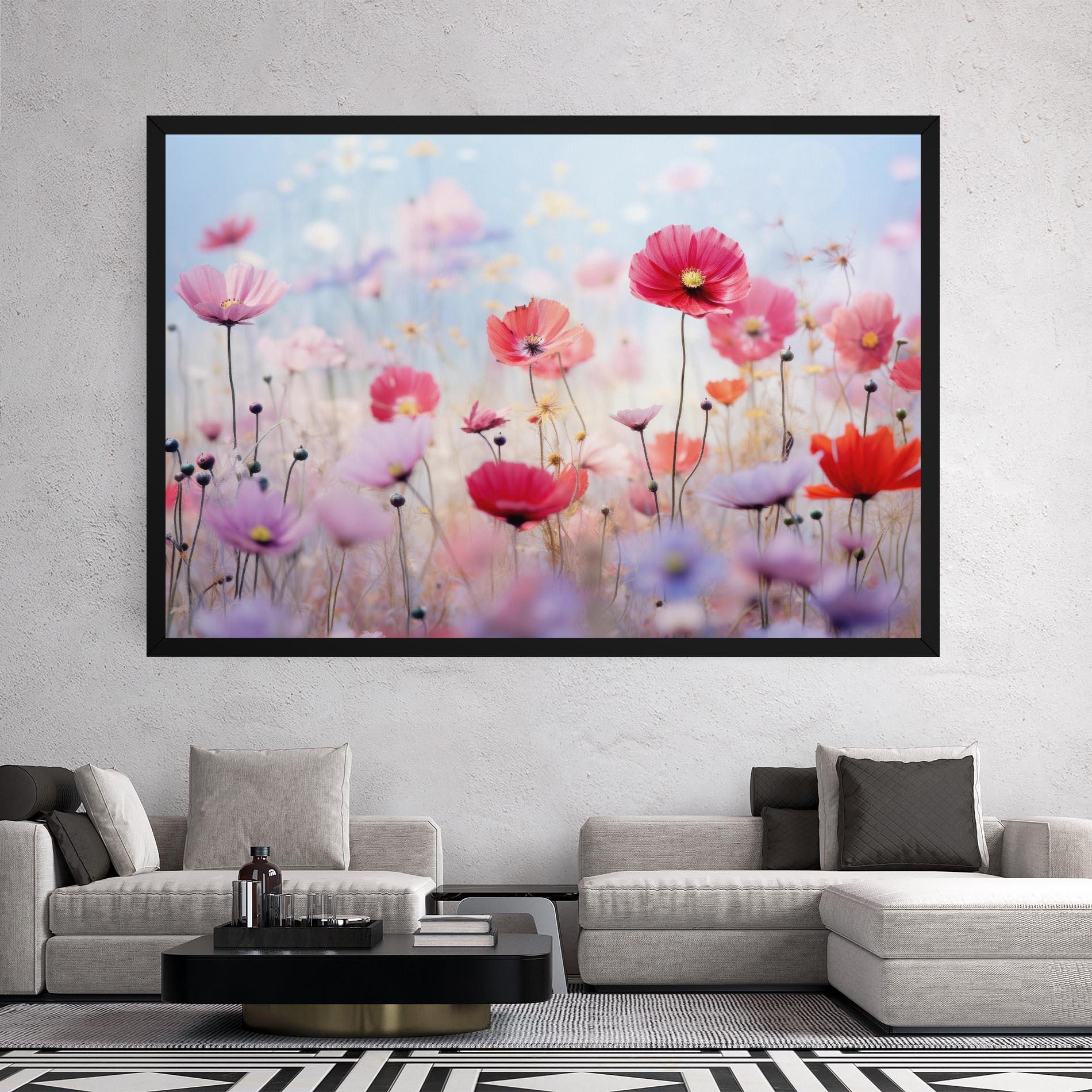 Tablou Canvas Dreamy Sprig Pink Flower mockup 2