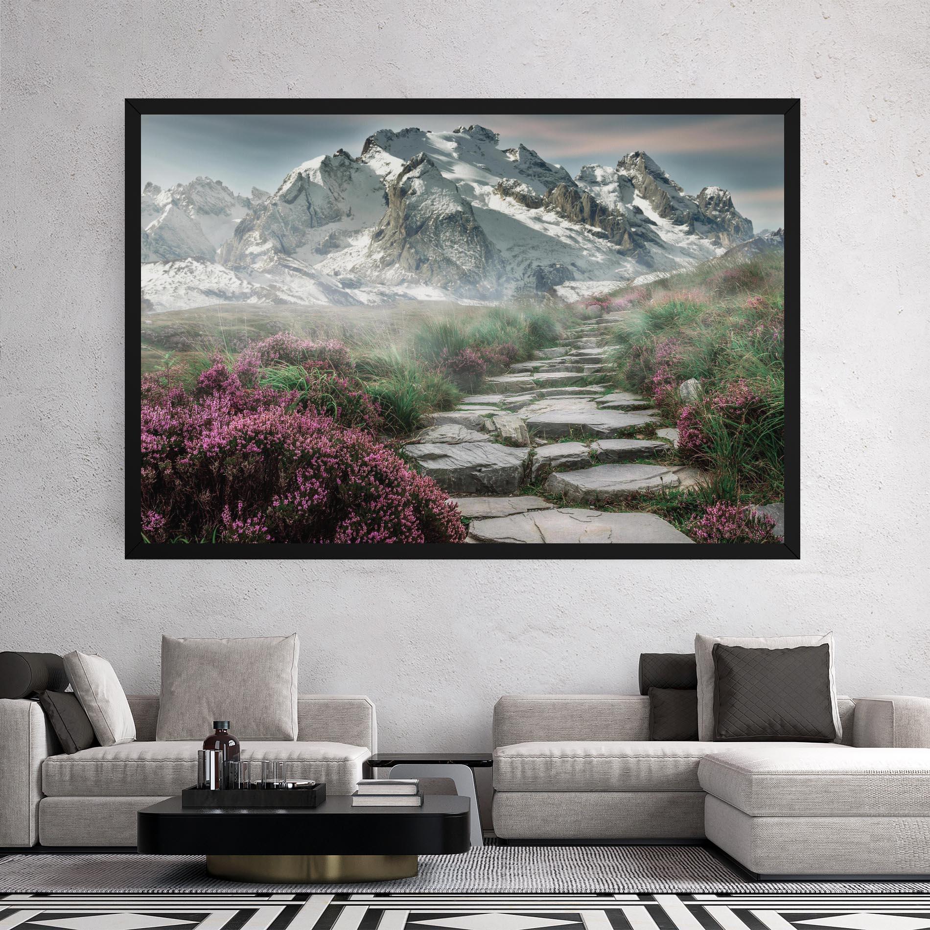 Tablou Canvas Mountain Spring View mockup 2