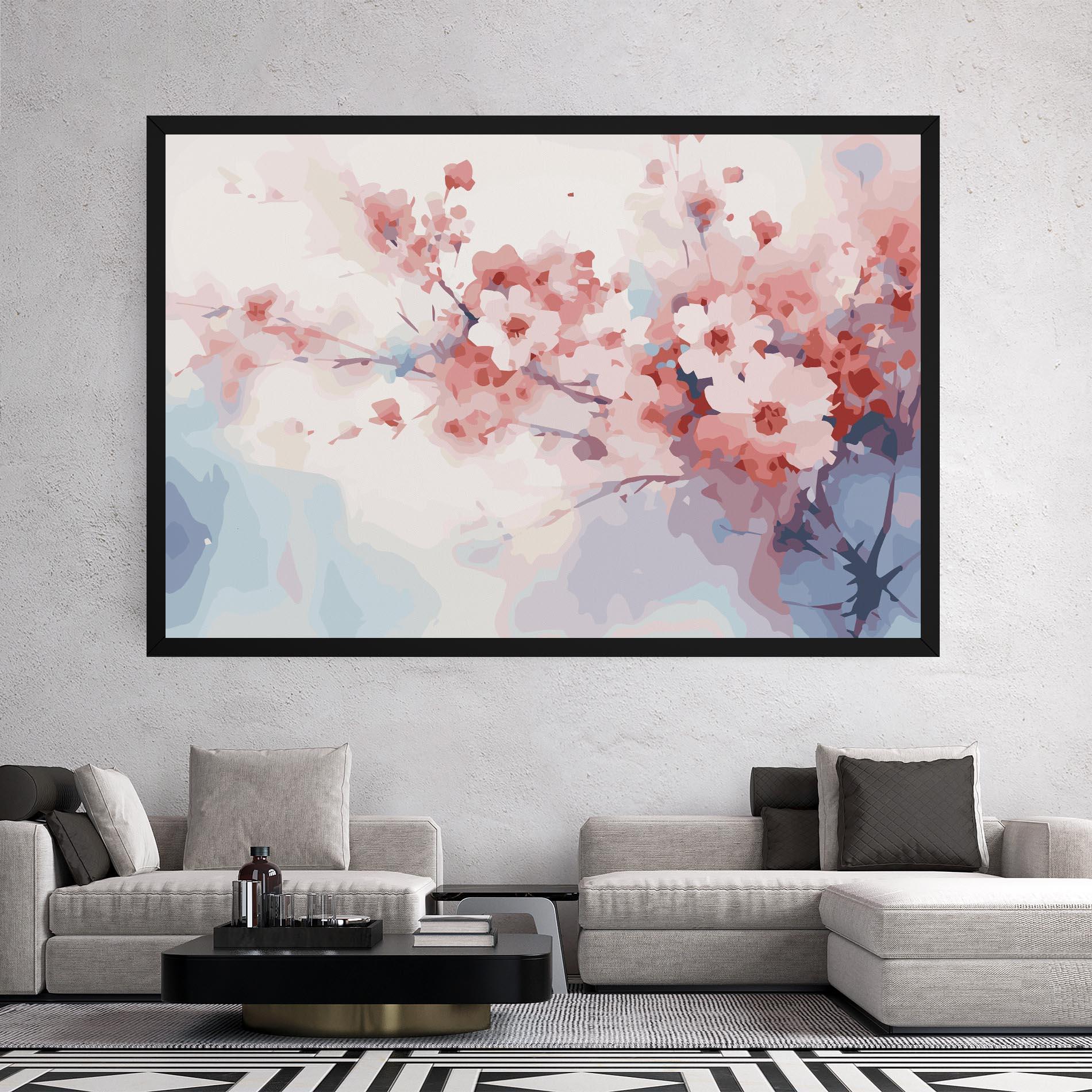 Tablou Canvas Pastel Spring Flowers mockup 2