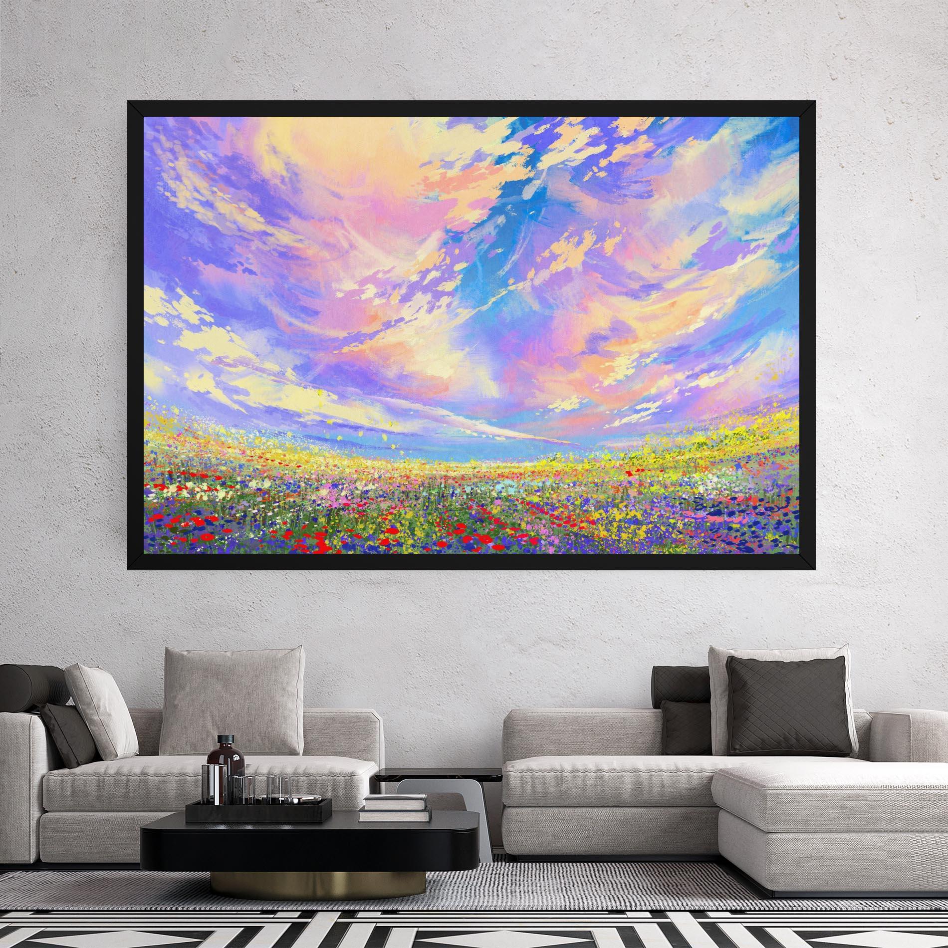 Tablou Canvas Spring Field mockup 2