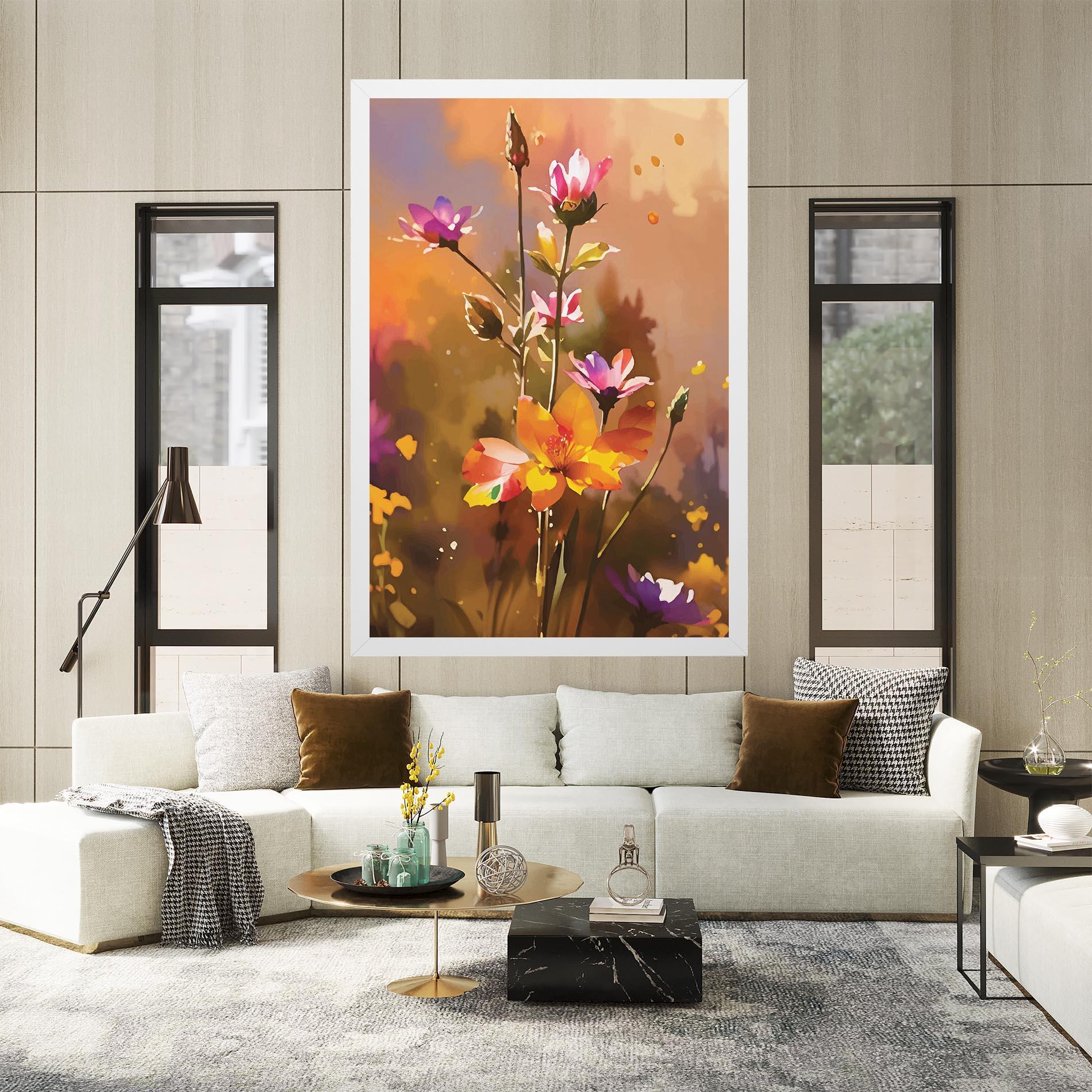 Tablou Canvas Orange Pink Spring mockup 2