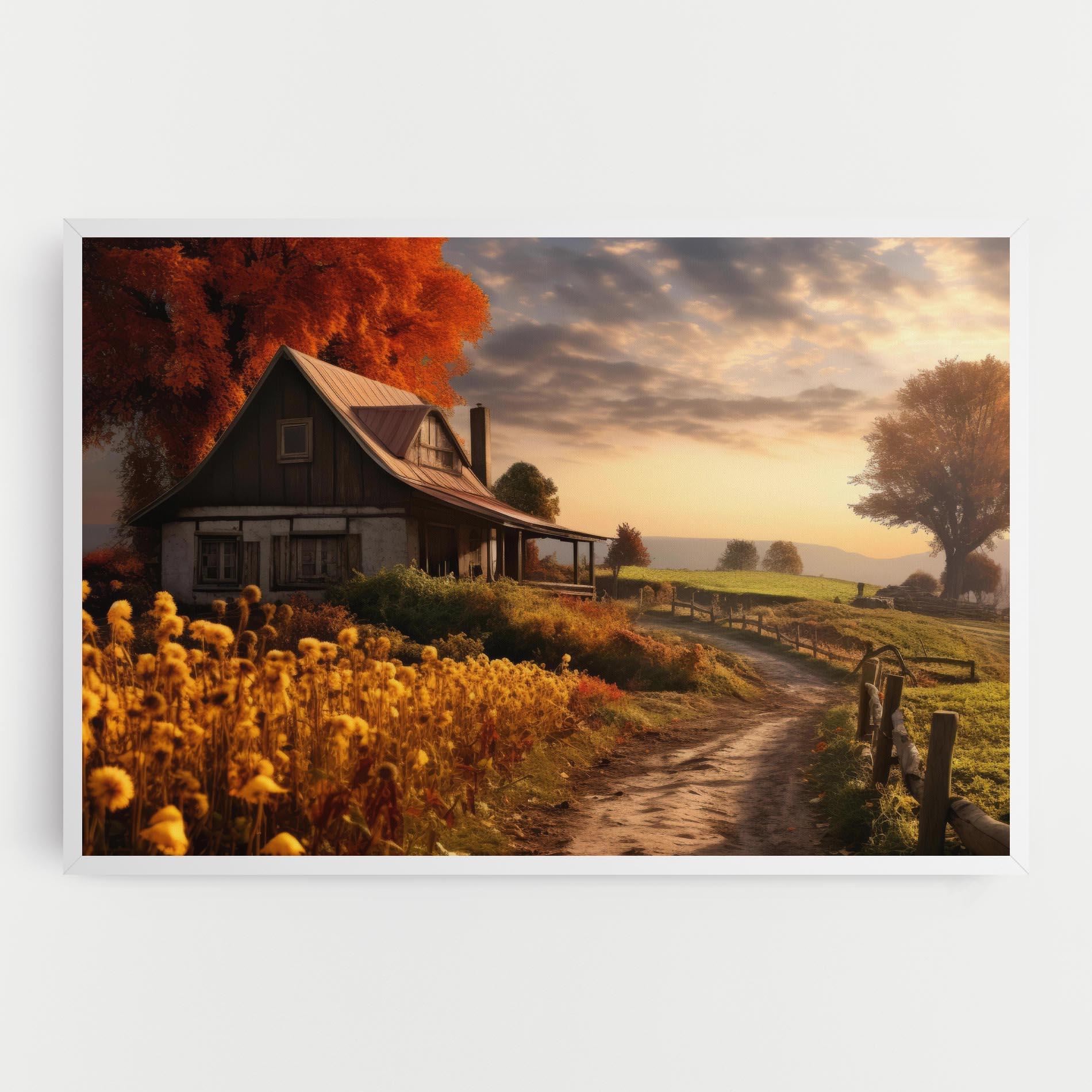 Tablou Canvas Autumn Farm House mockup 0
