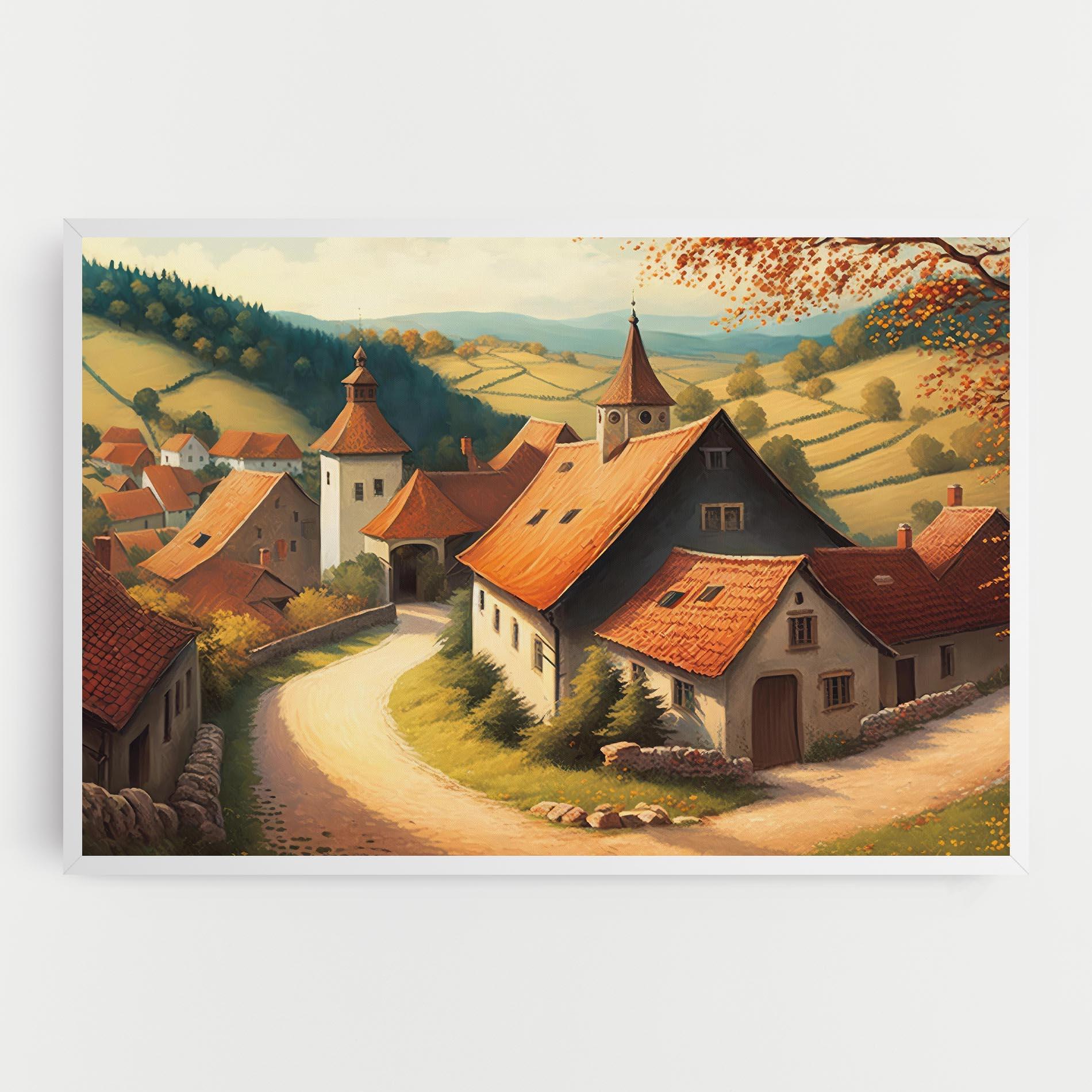 Tablou Canvas Countryside Village mockup 0
