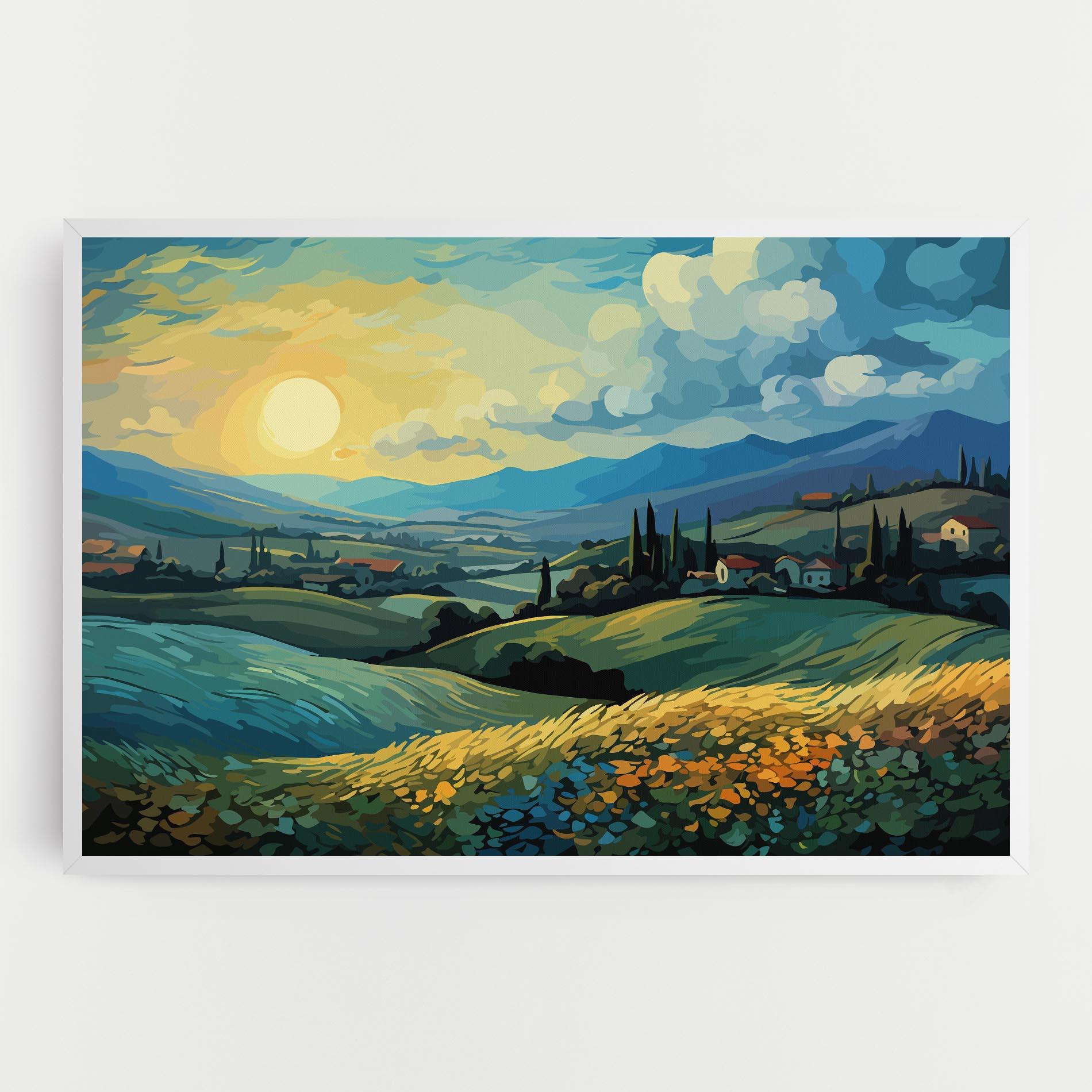 Tablou Canvas Fantasy Blue View mockup 0