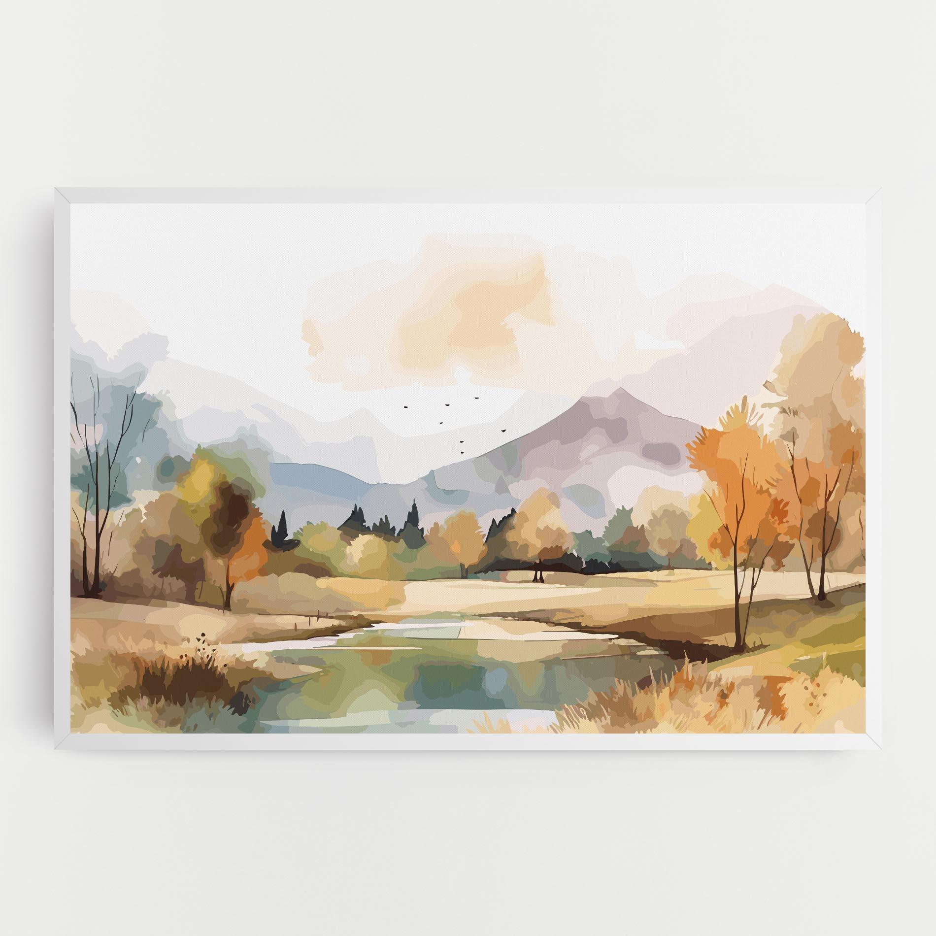 Tablou Canvas Rural Lake View mockup 0