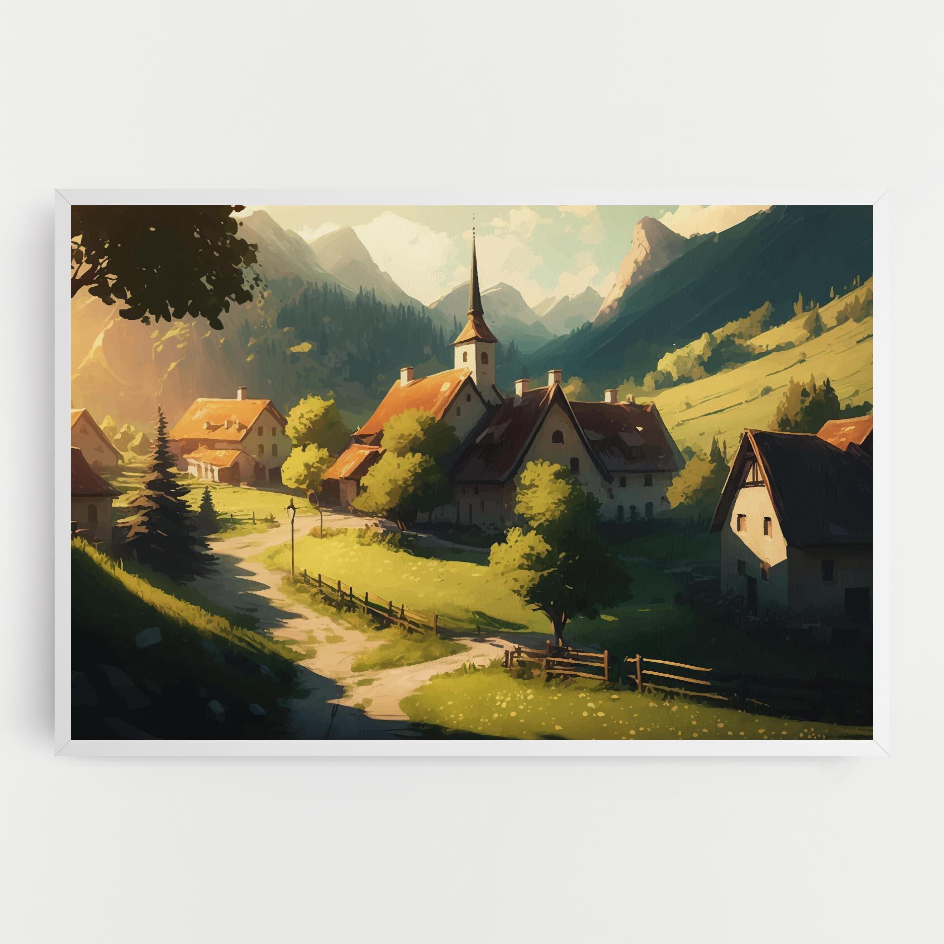 Tablou Canvas Village Dreamy View mockup 0