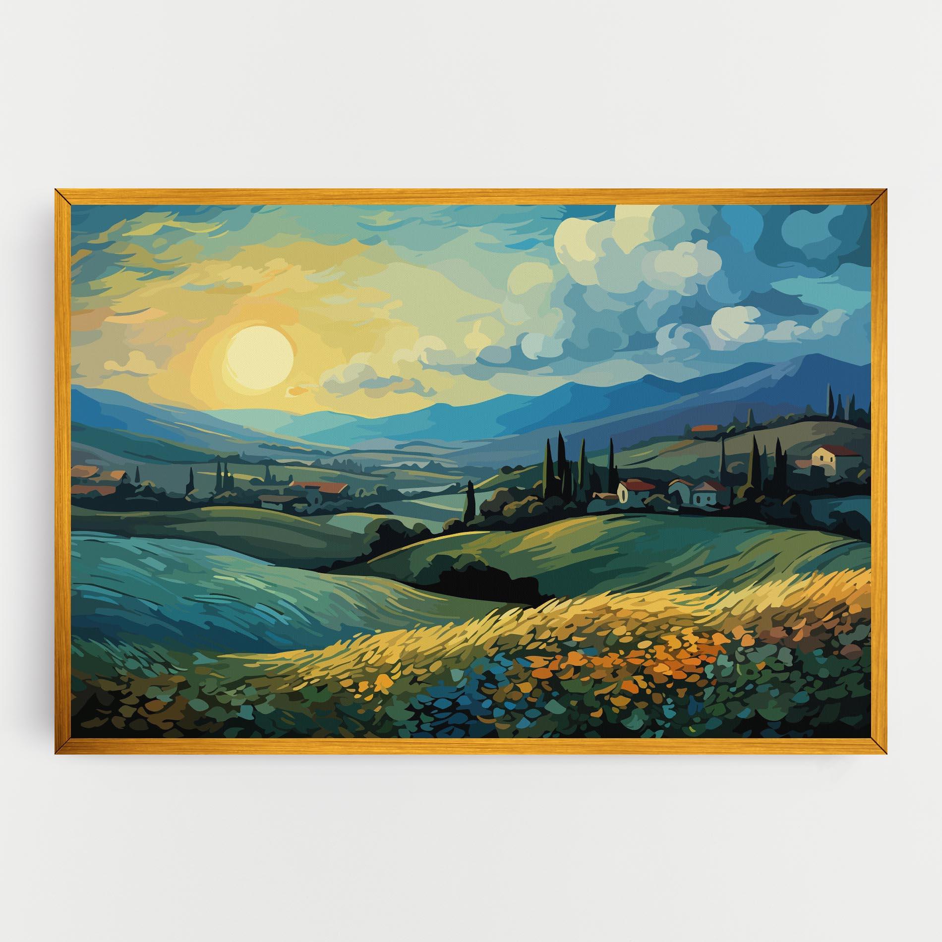 Tablou Canvas Fantasy Blue View mockup 0