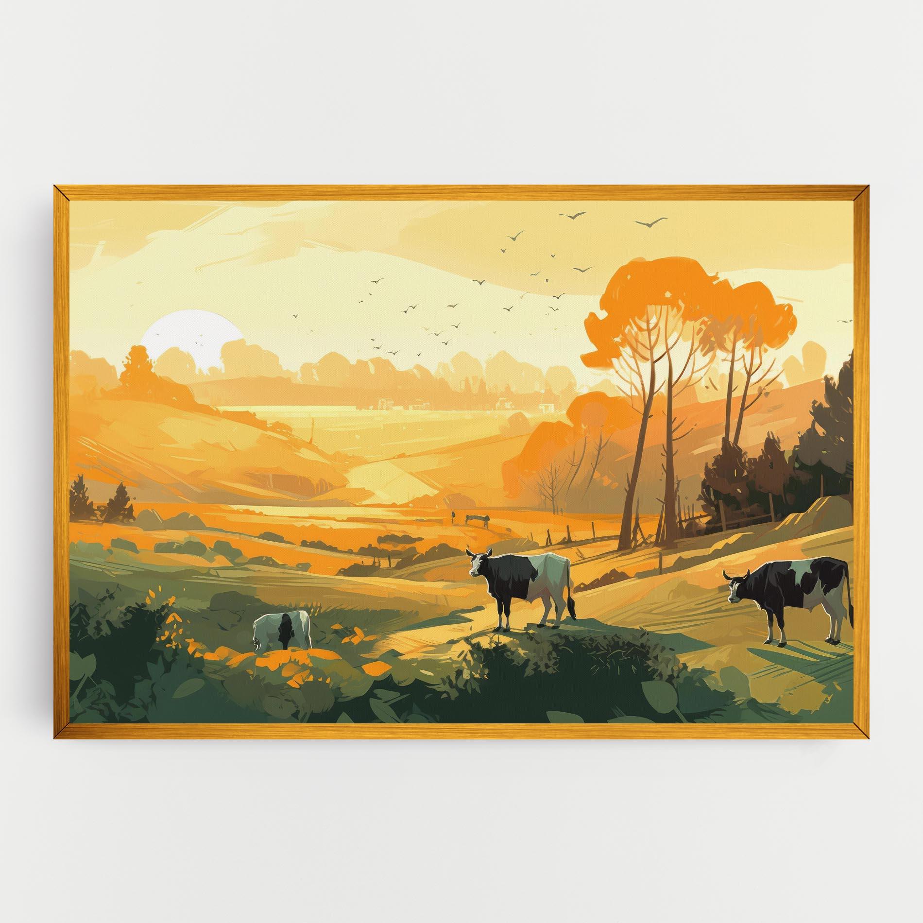 Tablou Canvas Farm With Sunlight mockup 0