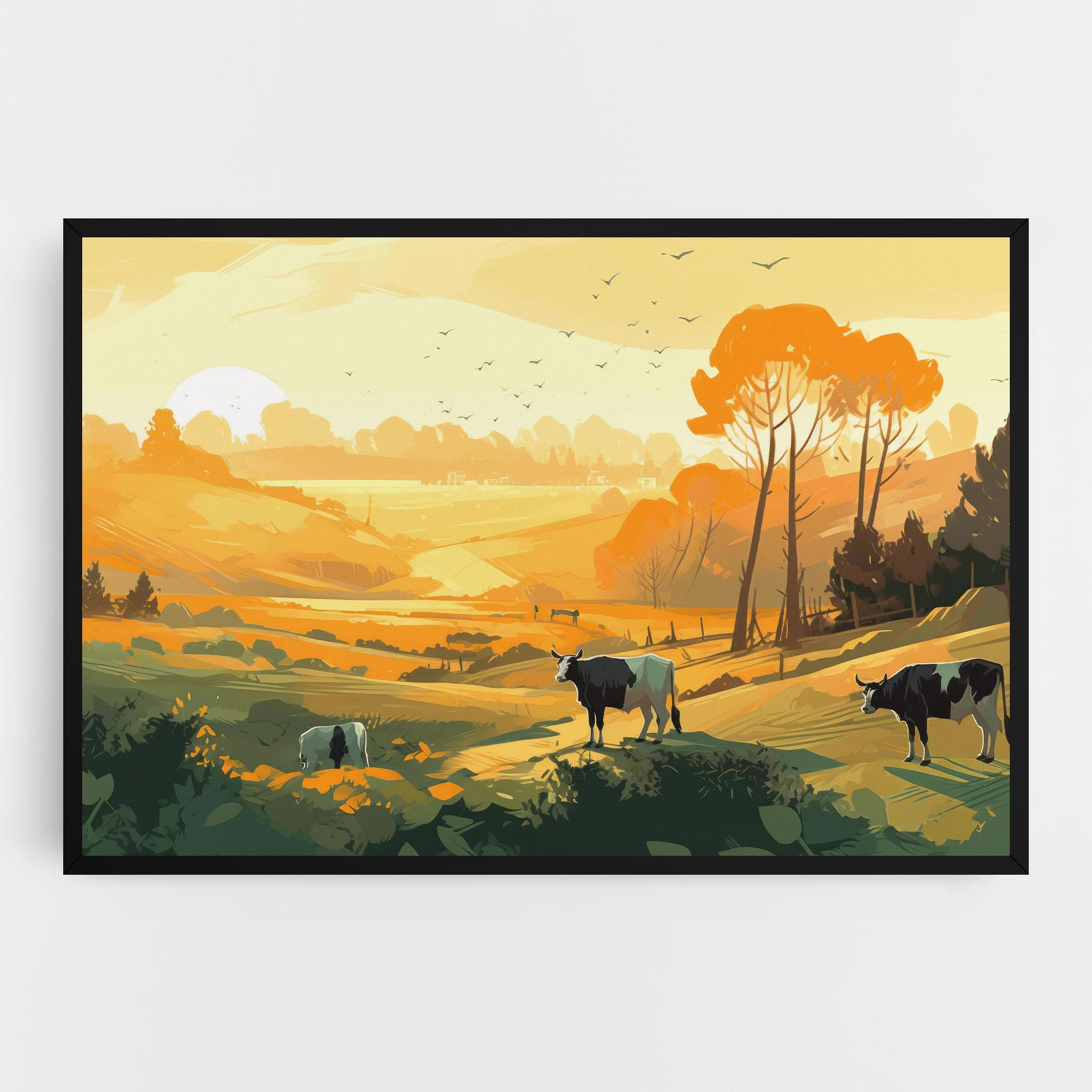 Tablou Canvas Farm With Sunlight mockup 0