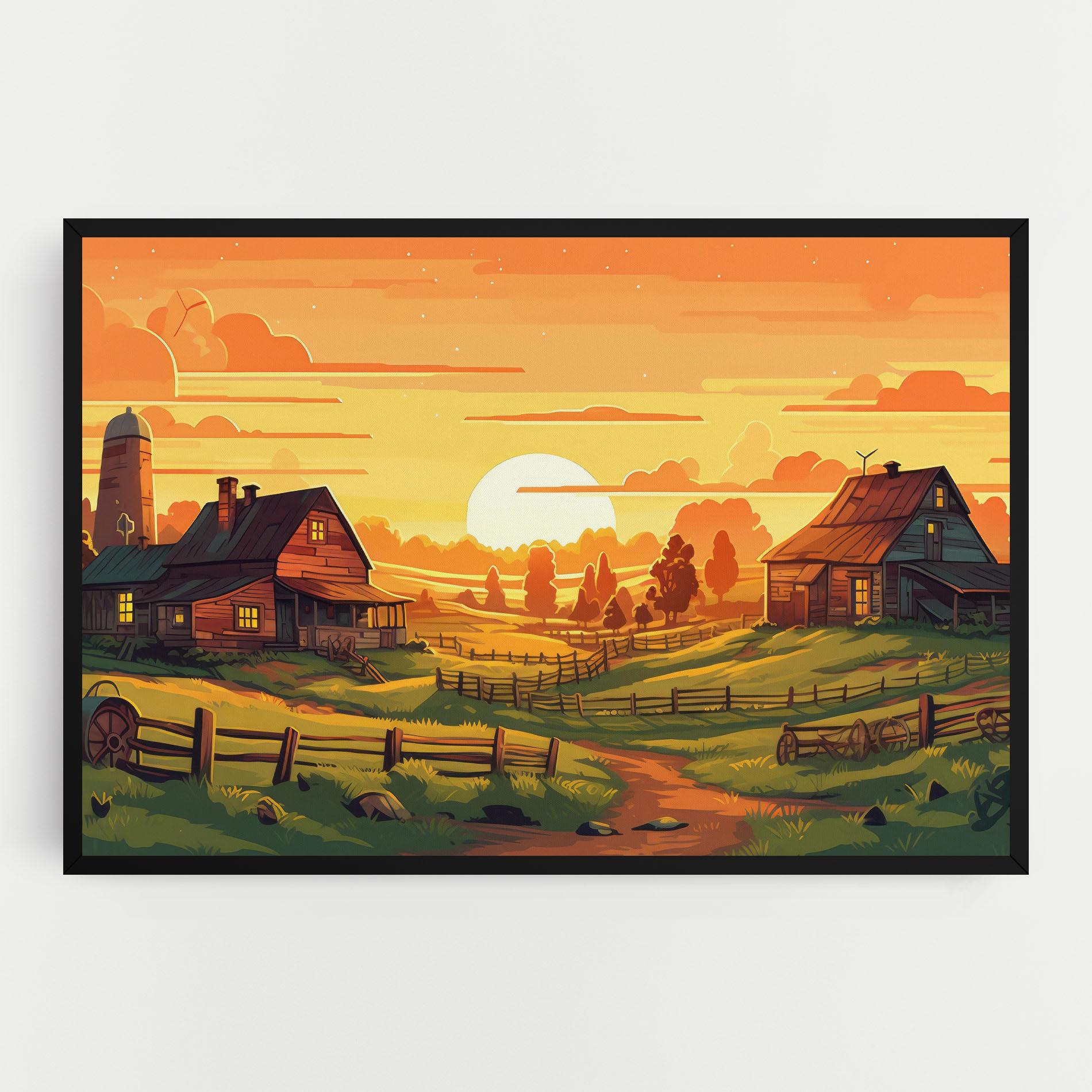 Tablou Canvas Farmhouse Sunlight mockup 0