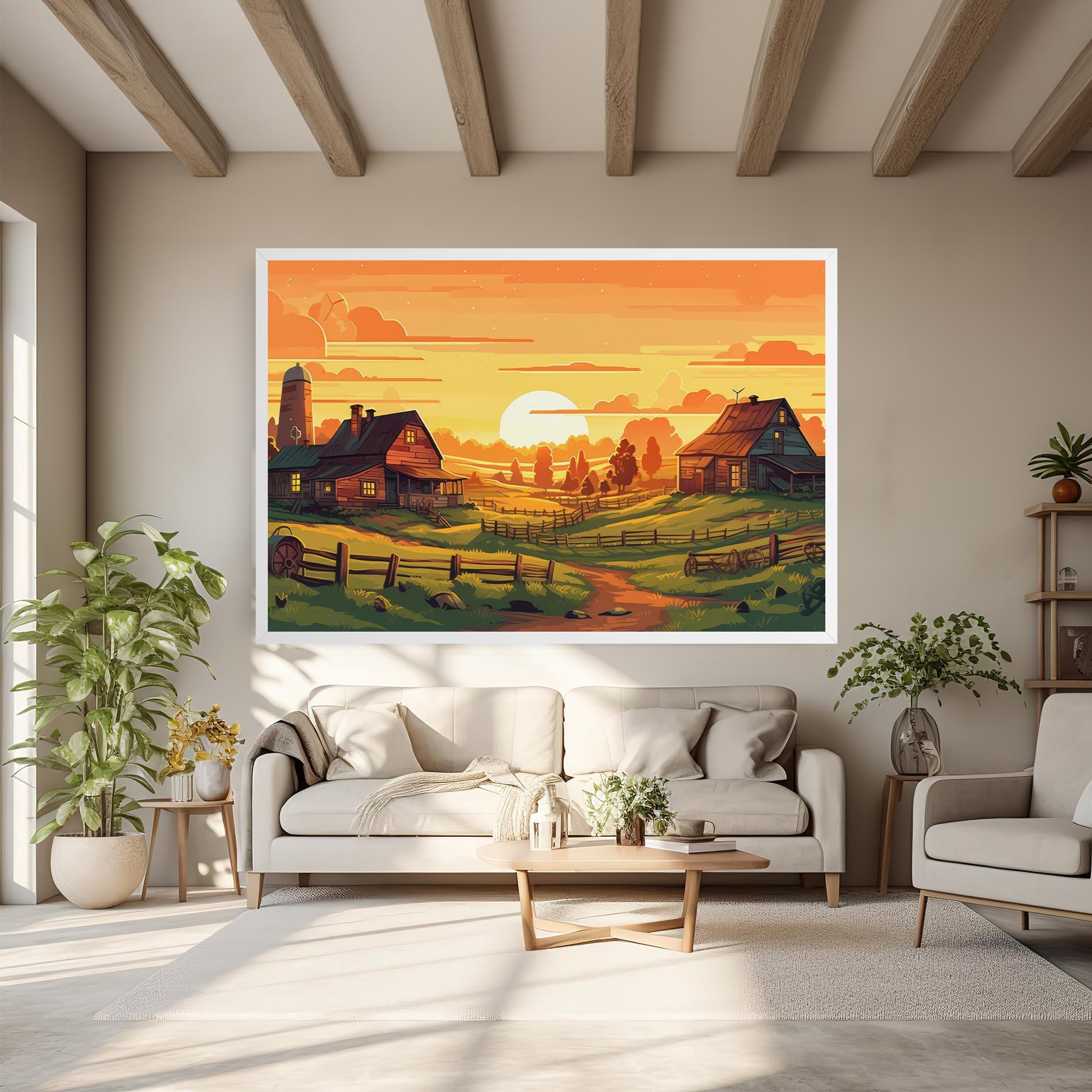 Tablou Canvas Farmhouse Sunlight mockup 6