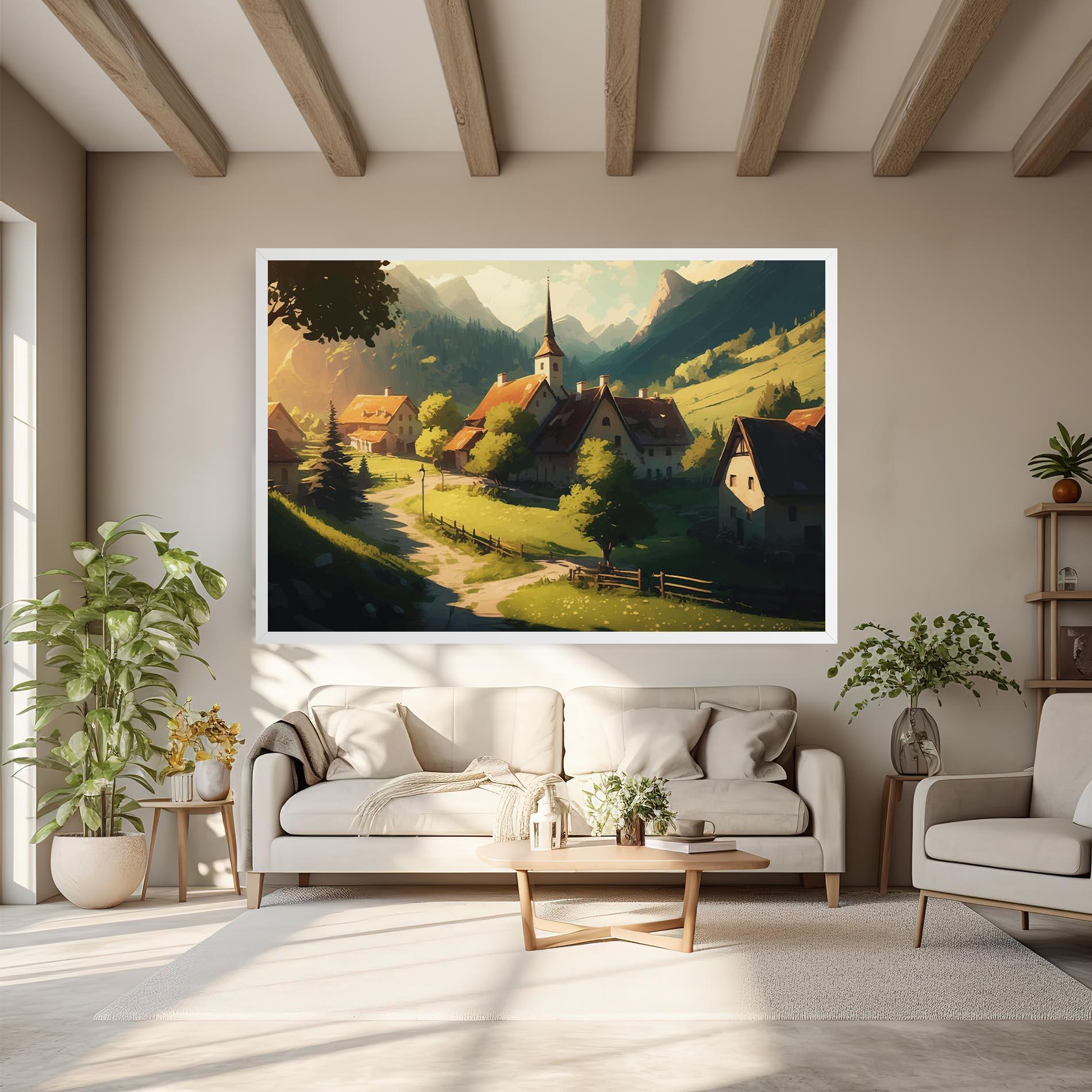 Tablou Canvas Village Dreamy View mockup 6