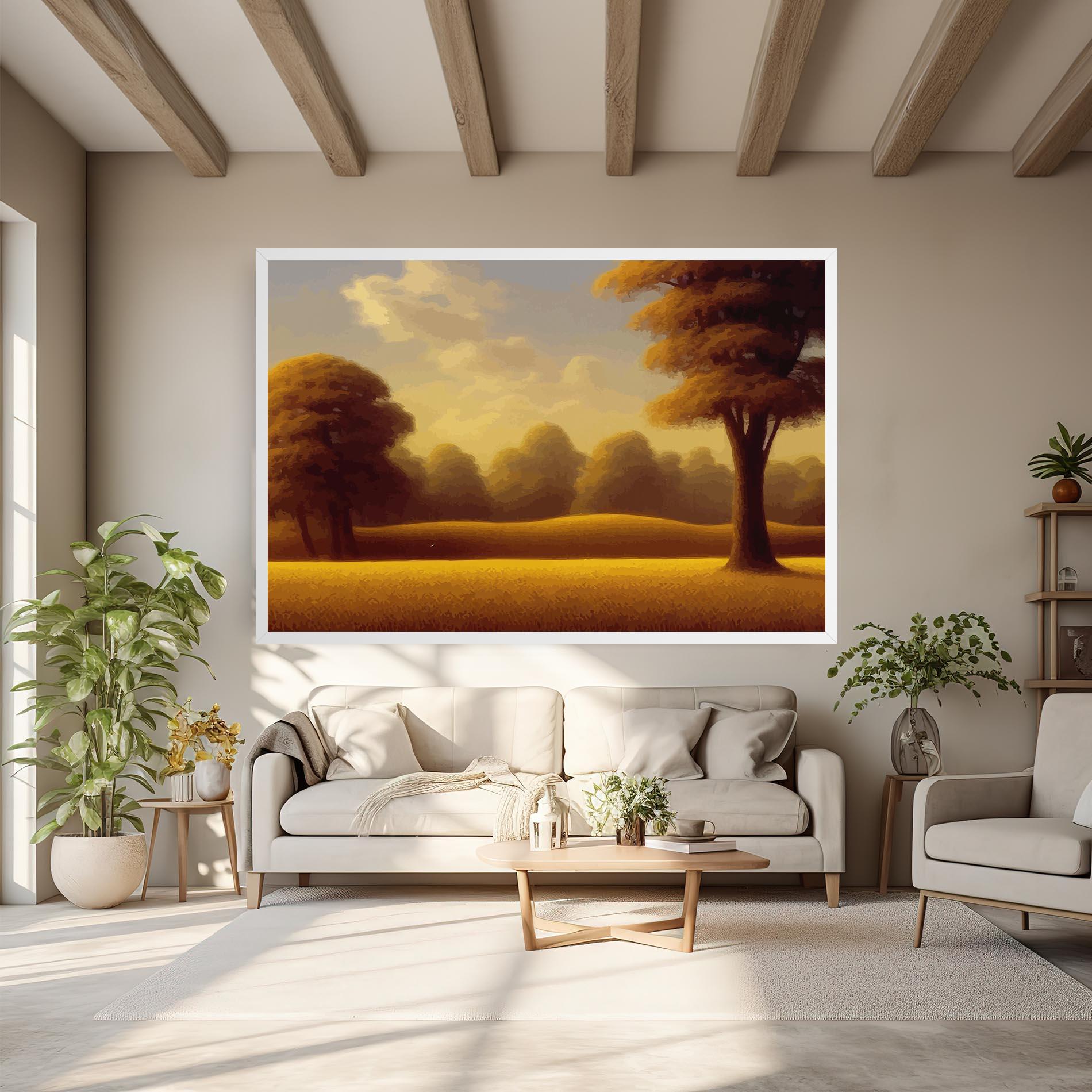 Tablou Canvas Yellow Countryside mockup 6