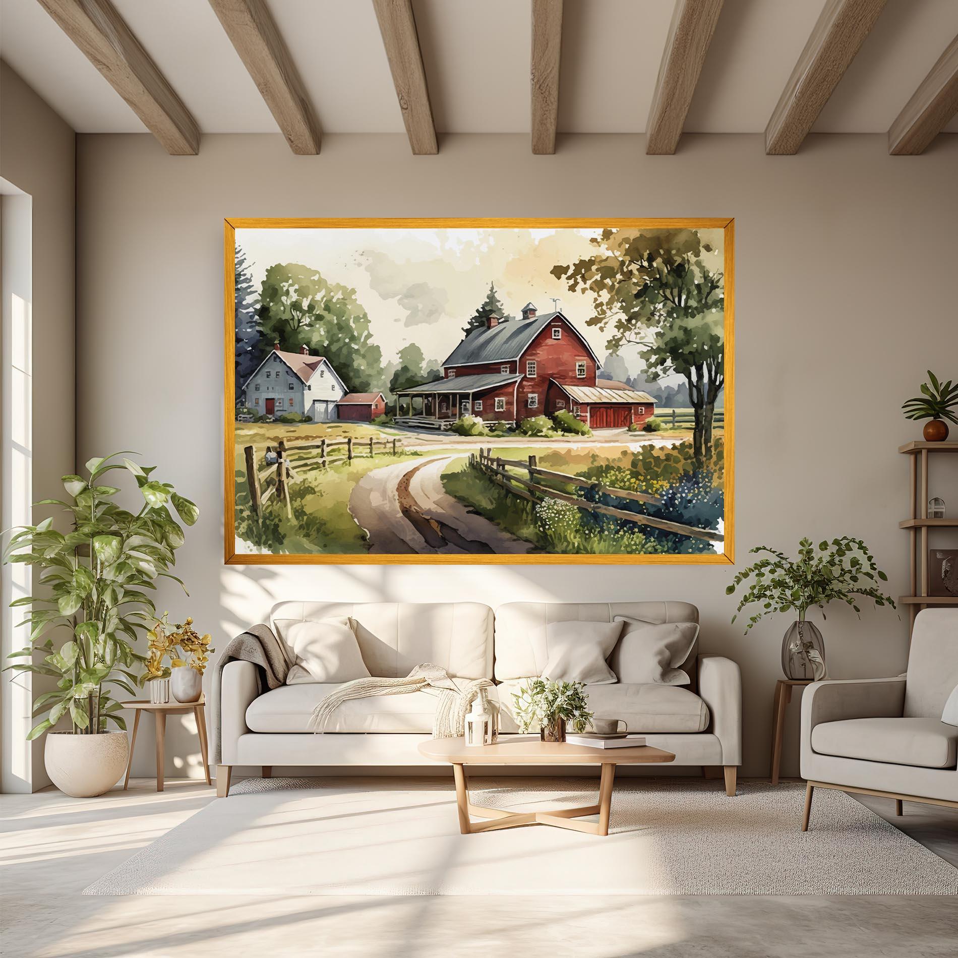 Tablou Canvas Farmhouse Painting mockup 6