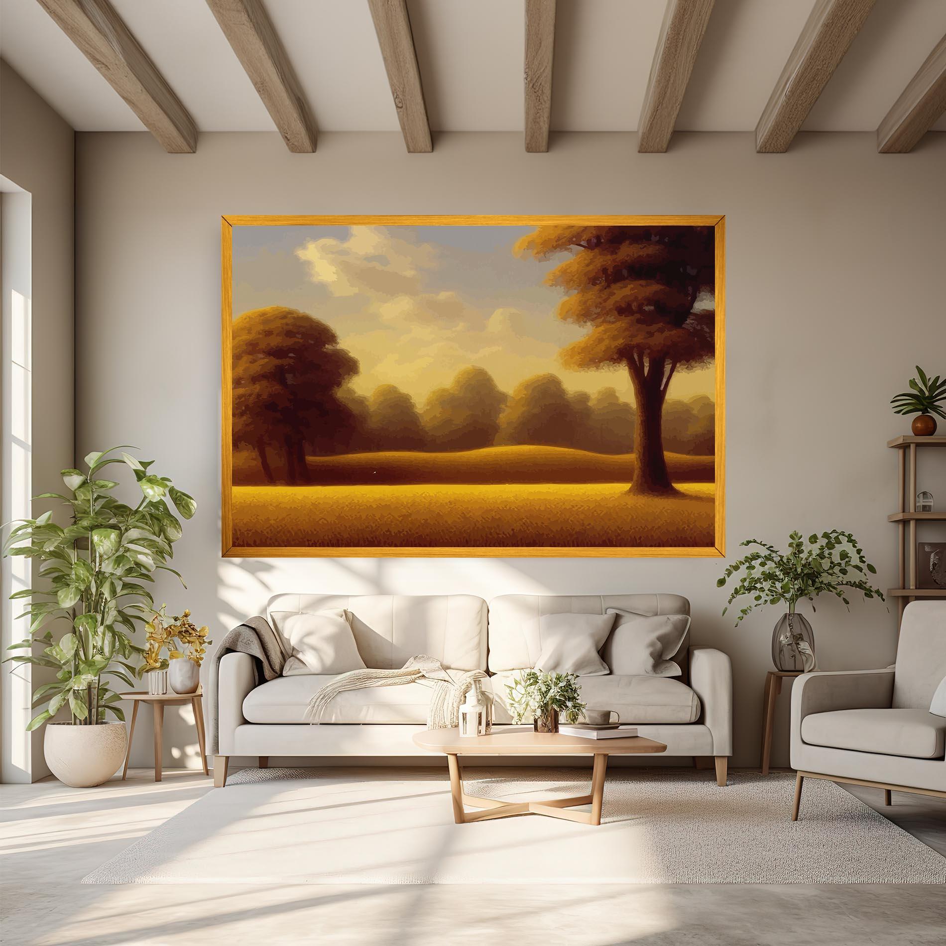 Tablou Canvas Yellow Countryside mockup 6