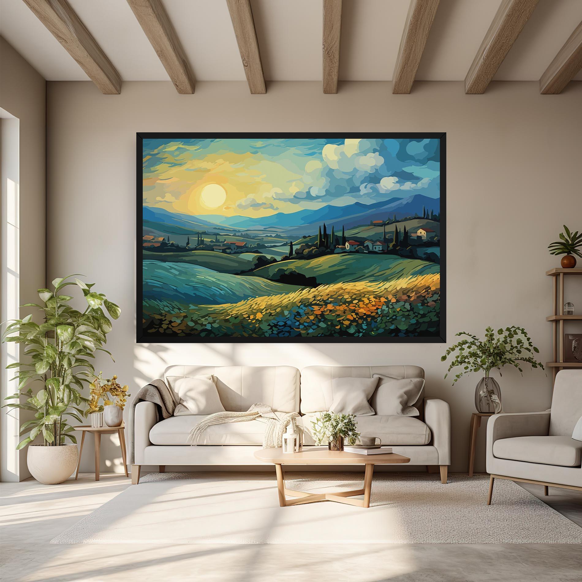 Tablou Canvas Fantasy Blue View mockup 6